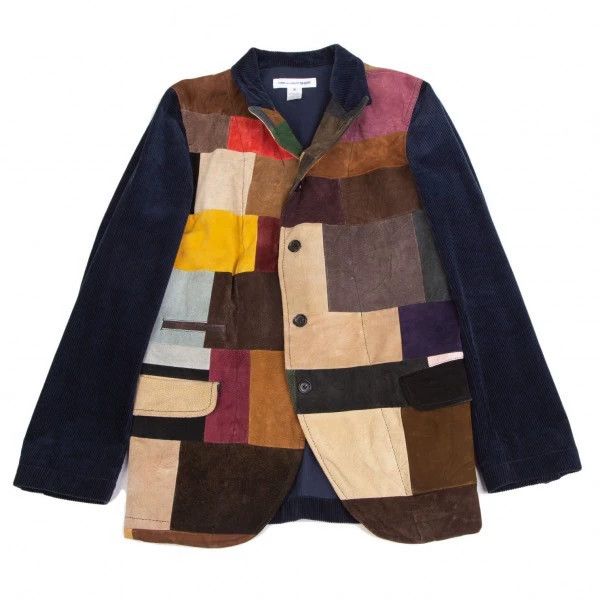 Comme des Garcons Comme des Garcons Colored cowhide spliced corduroy jacket Size US M / EU 48-50 / 2 - 1 Thumbnail