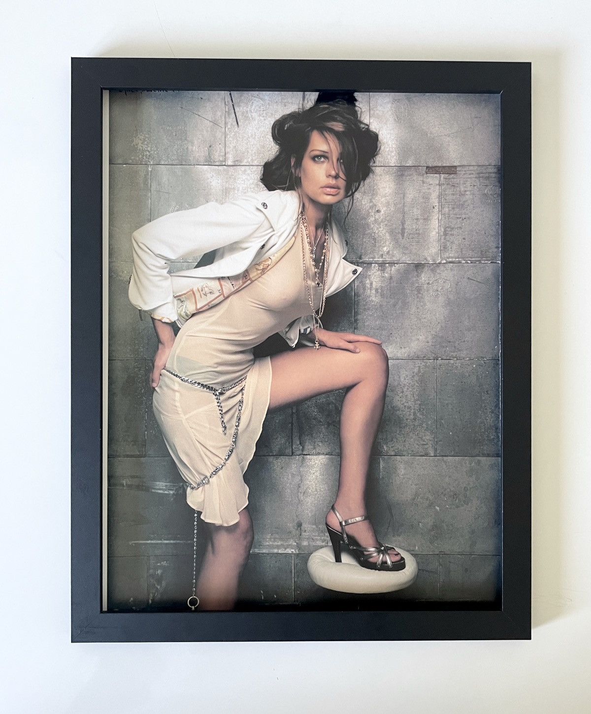 Chrome Hearts × Vintage Chrome Hearts Hot girl photo Poster framed 9x11 Size ONE SIZE - 1 Thumbnail
