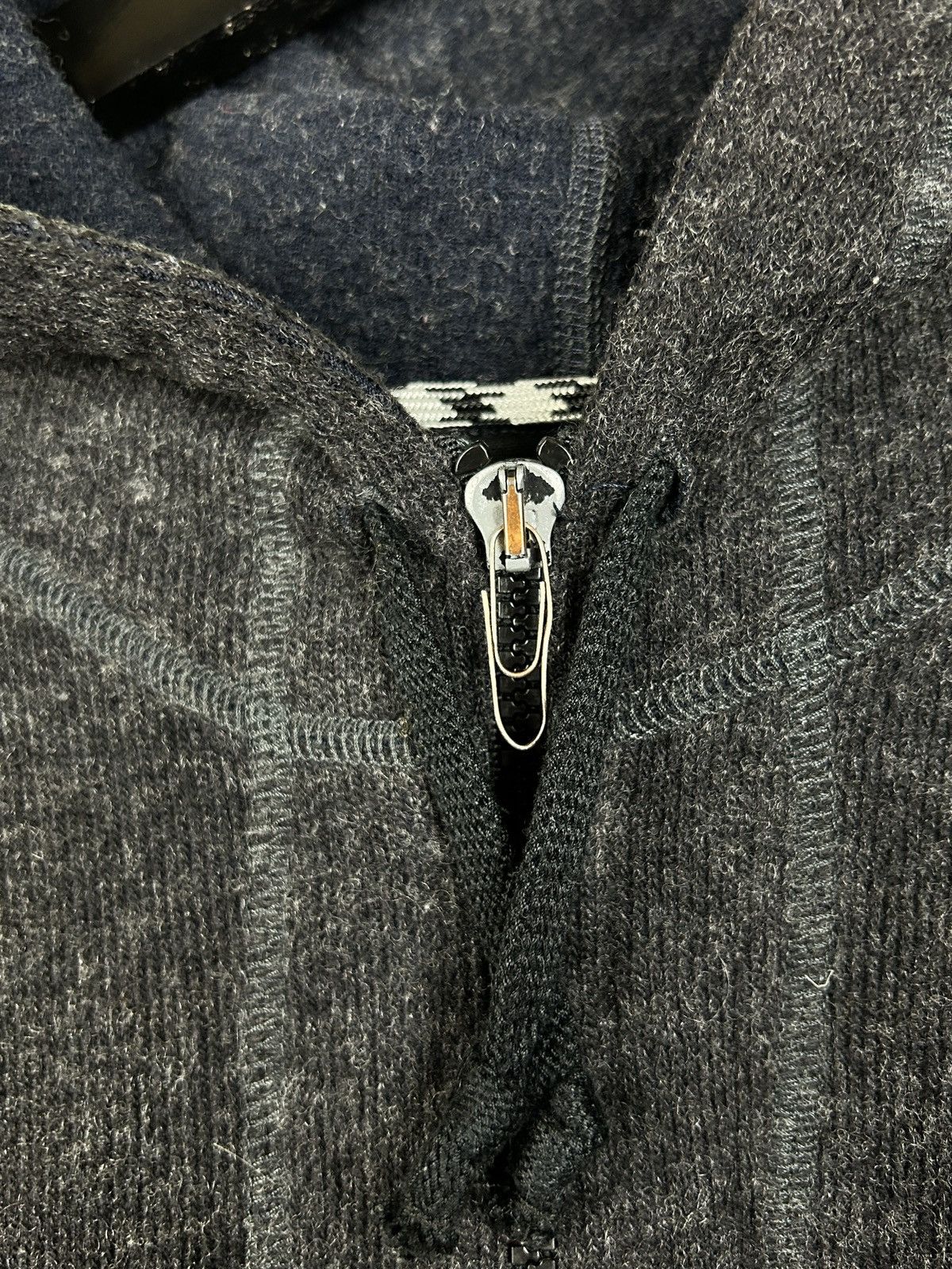 90s Armani Jeans Archive Wool Zip Hoodie Grey Size XL