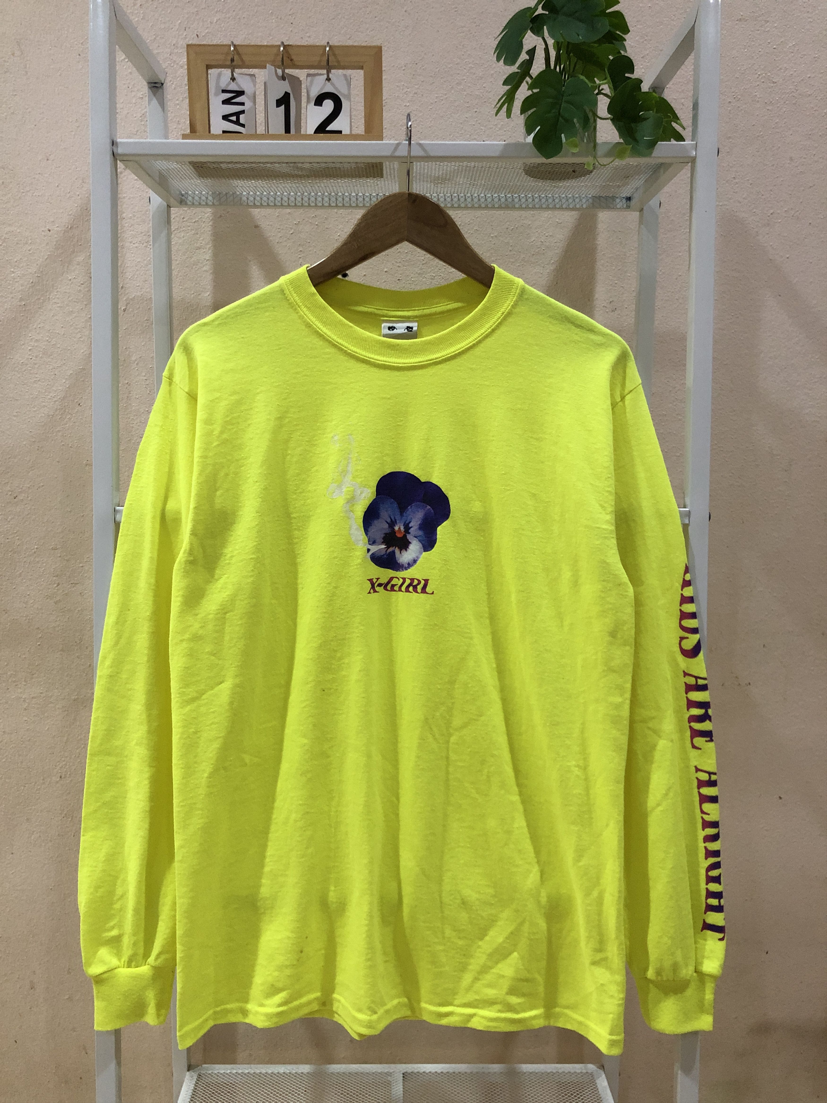 X-Girl X-girl "Kids Are Alright" Graphic Print Long Sleeve Tshirts Size ONE SIZE - 1 Thumbnail