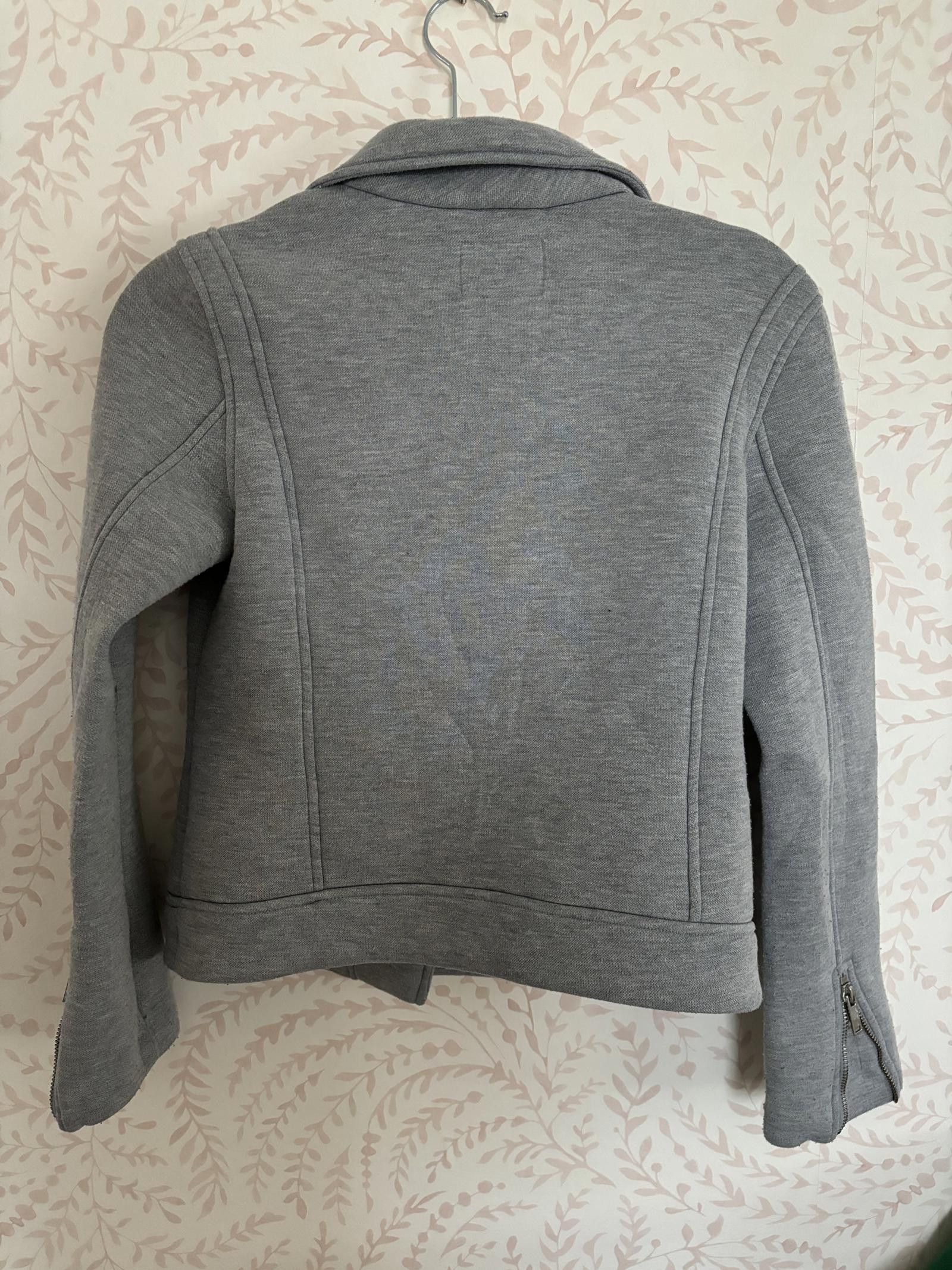 Old Navy Stylish Gray Moto Jacket by Old Navy - Size XS Size XS / US 0-2 / IT 36-38 - 4 Thumbnail