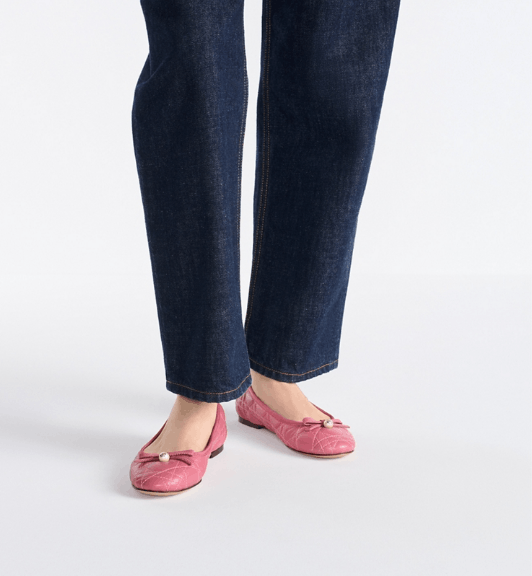 Dior o1w1db10426 KCB877 Ballet Flat in Pink Size US 10 / IT 40 - 5 Thumbnail
