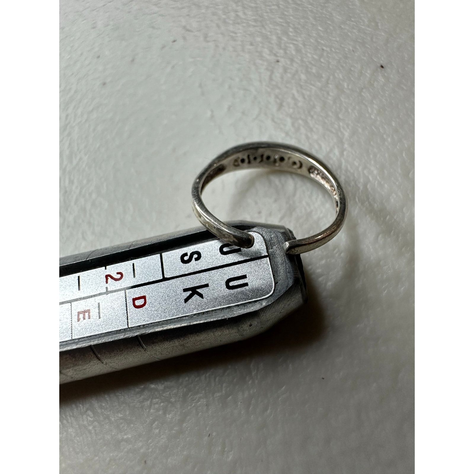 & Other Stories Sterling Silver 3-Stone Green Emerald Band Ring Size 3.5 Size ONE SIZE - 3 Thumbnail