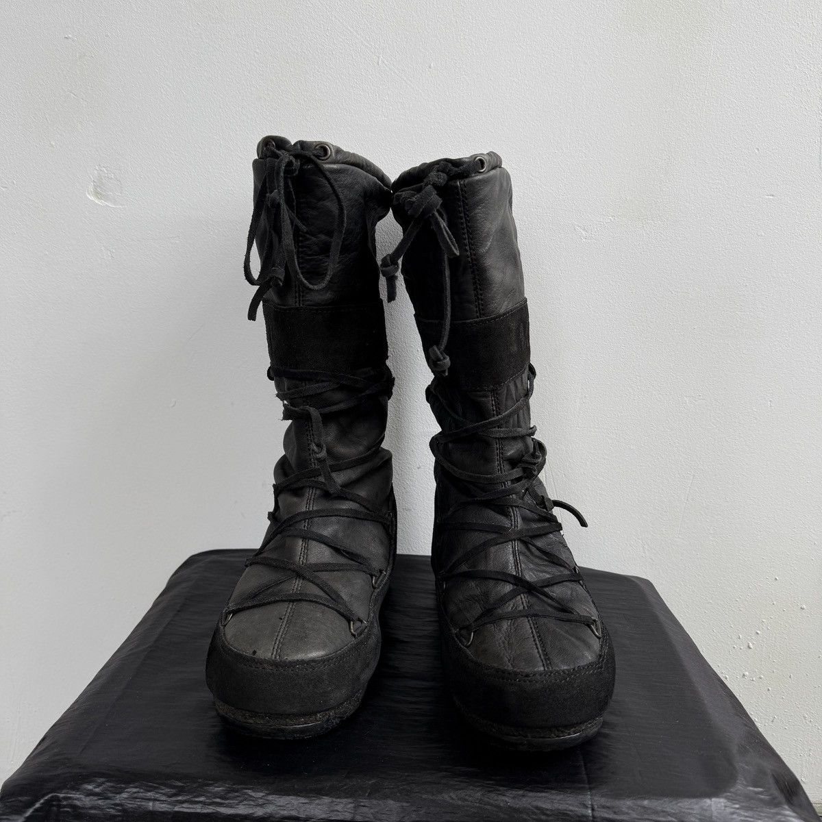 Moon Boot Vintage Tecnika Moon Boots Leather High Lace Up Size US 5.5 / IT 35.5 - 4 Thumbnail