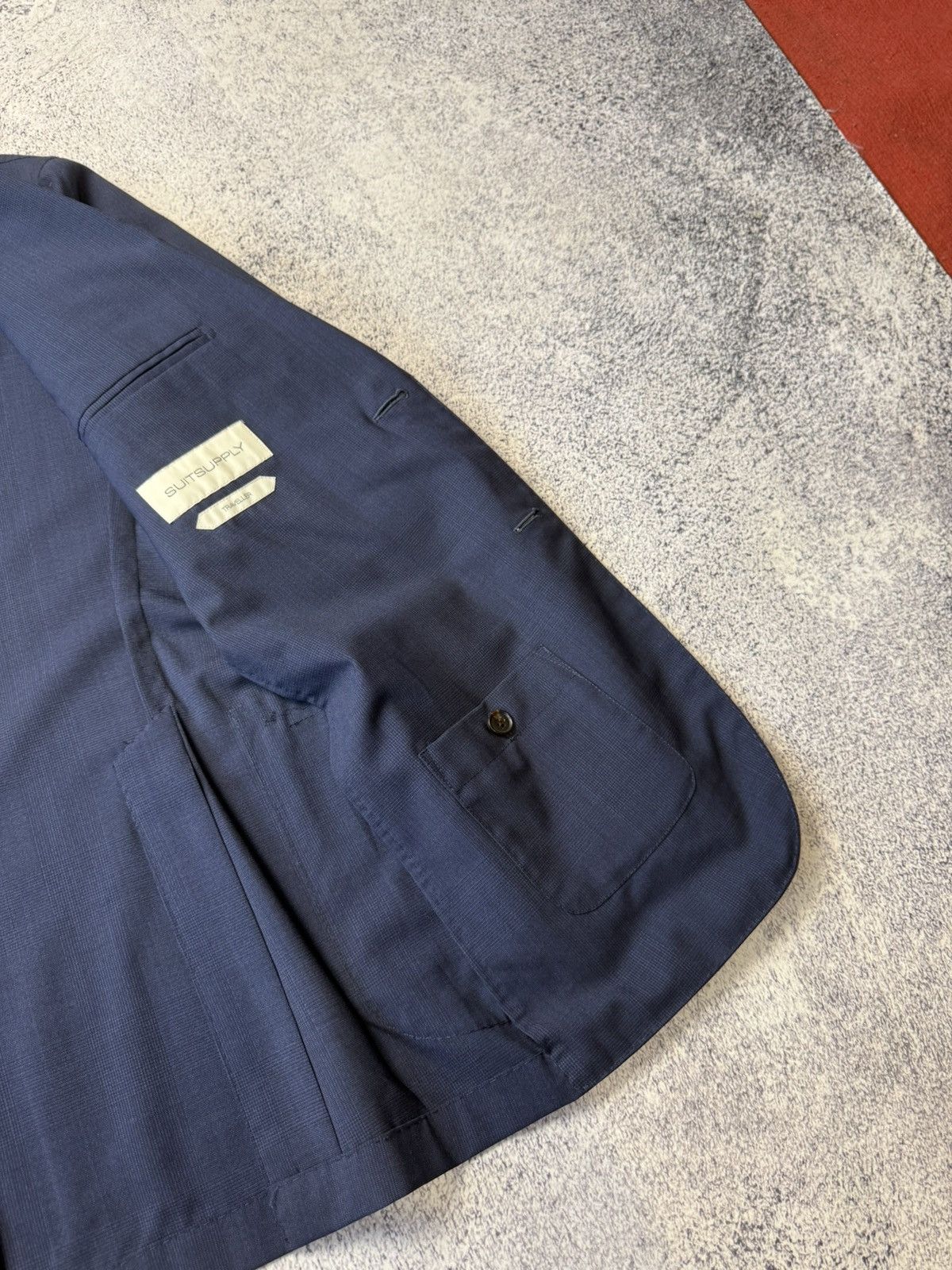 Suitsupply Mens Suitsupply Havana Patch UL Blue Wool Suit Size 46R - 11 Thumbnail