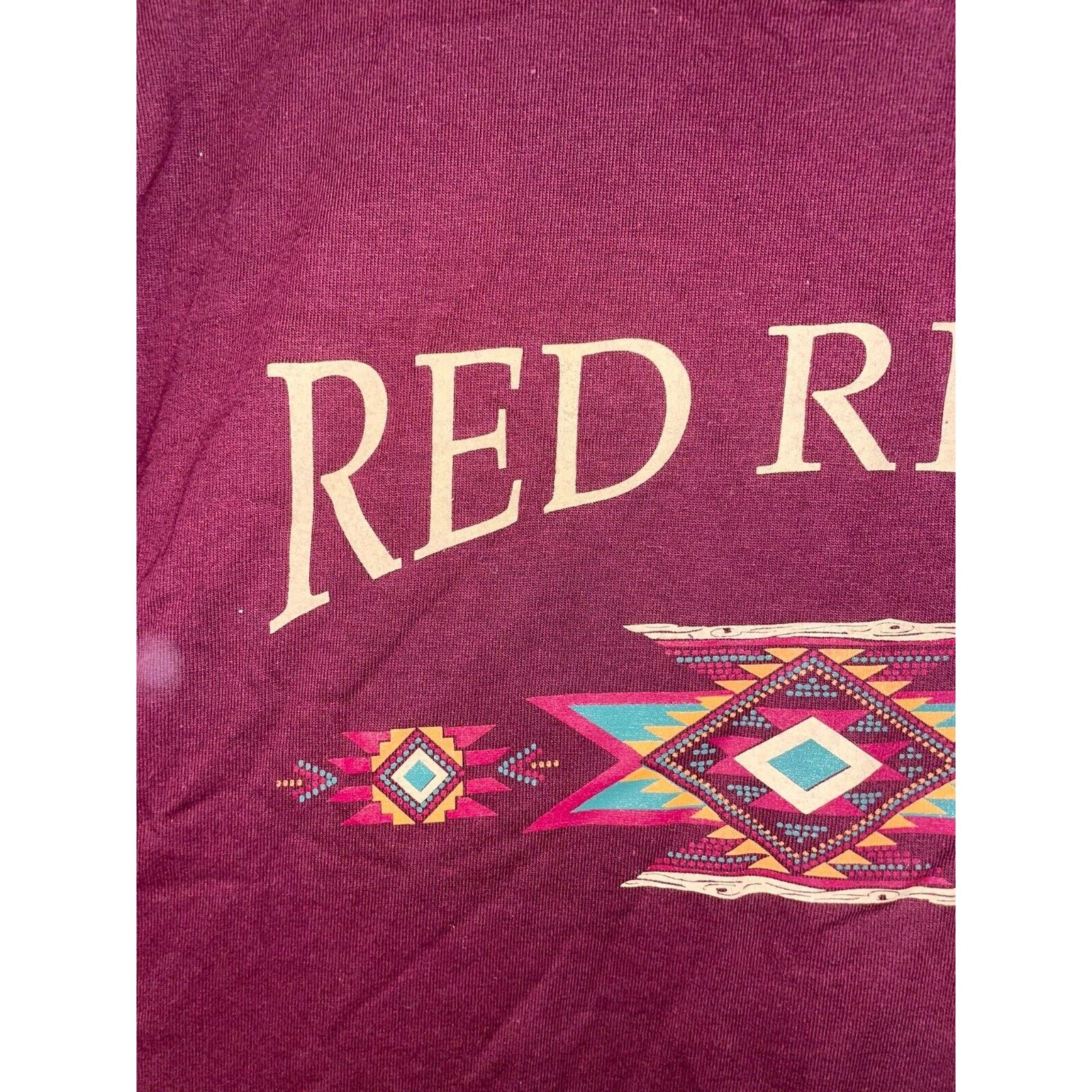 Jerzees Vintage Red River Shirt Native American Tee Red VTG 90s L Size US L / EU 52-54 / 3 - 2 Thumbnail