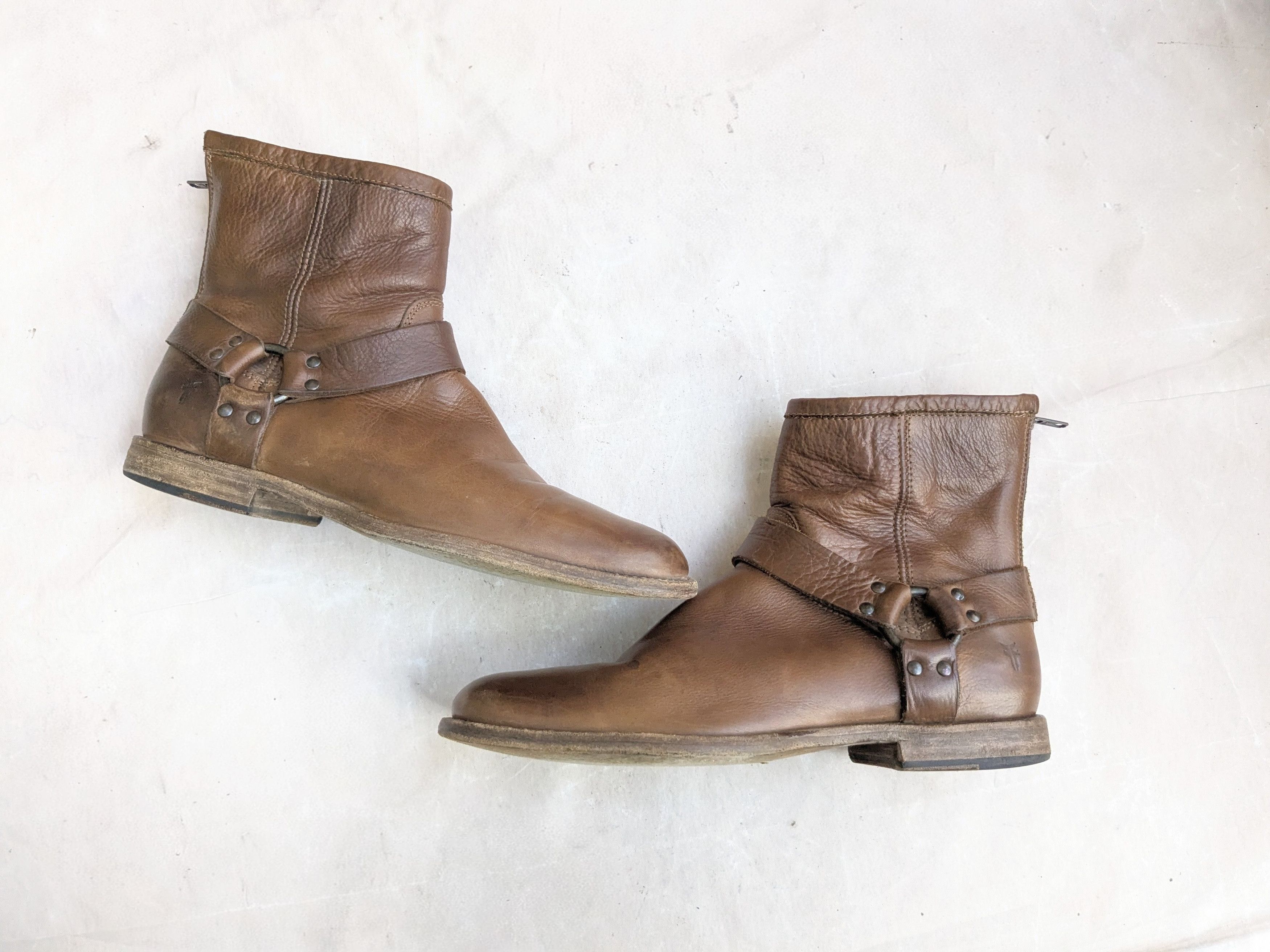 Frye Frye Harness Boots Brown Leather 9 D Leather Buckle Size US 9 / EU 42 - 1 Thumbnail