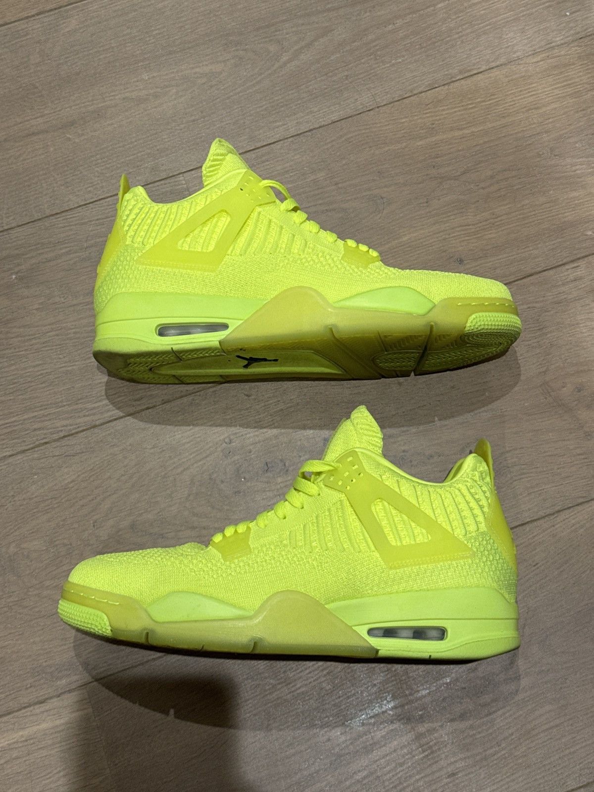 Jordan Brand Air Jordan 4 Flyknit 2019 Volt Size US 12 / EU 45 - 2 Thumbnail