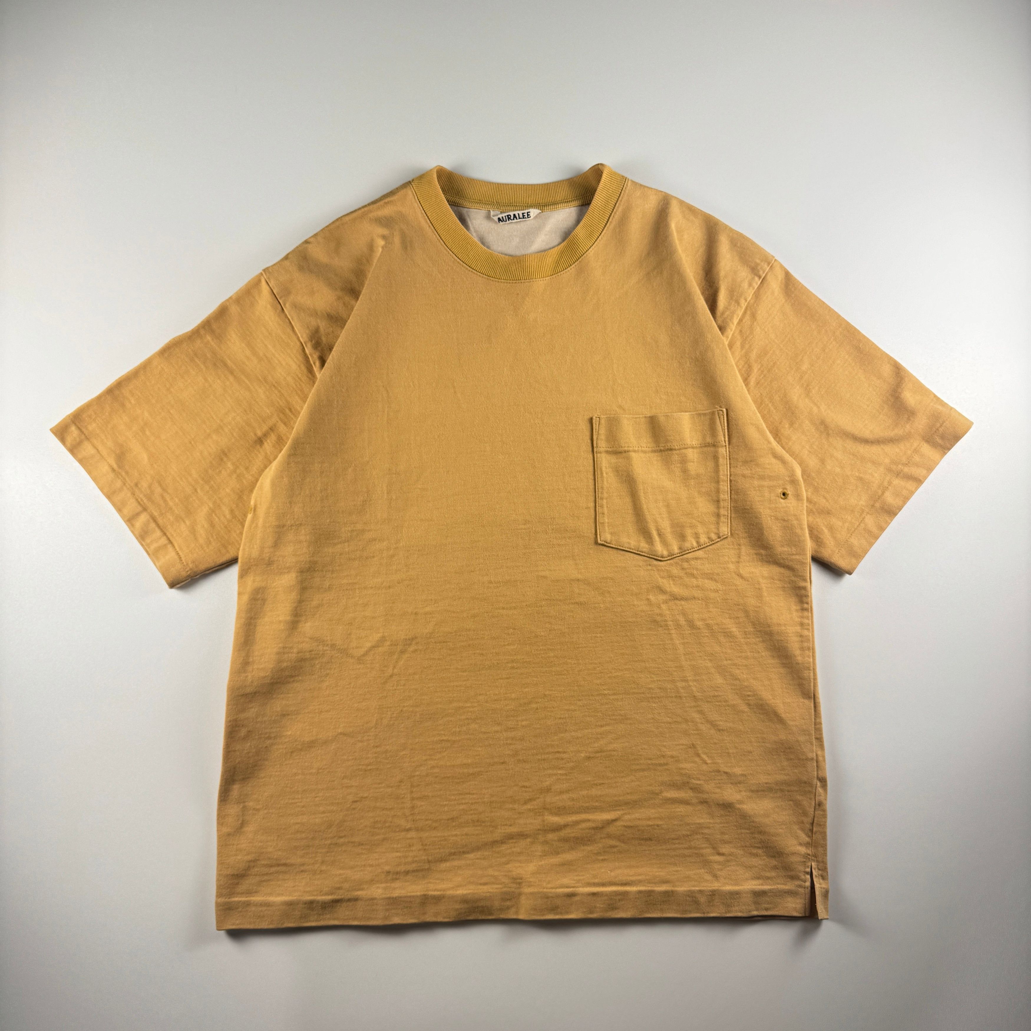 Auralee Auralee Stand-up Yellow Pocket Heavy Tee (3 / L) Size US L / EU 52-54 / 3 - 1 Thumbnail
