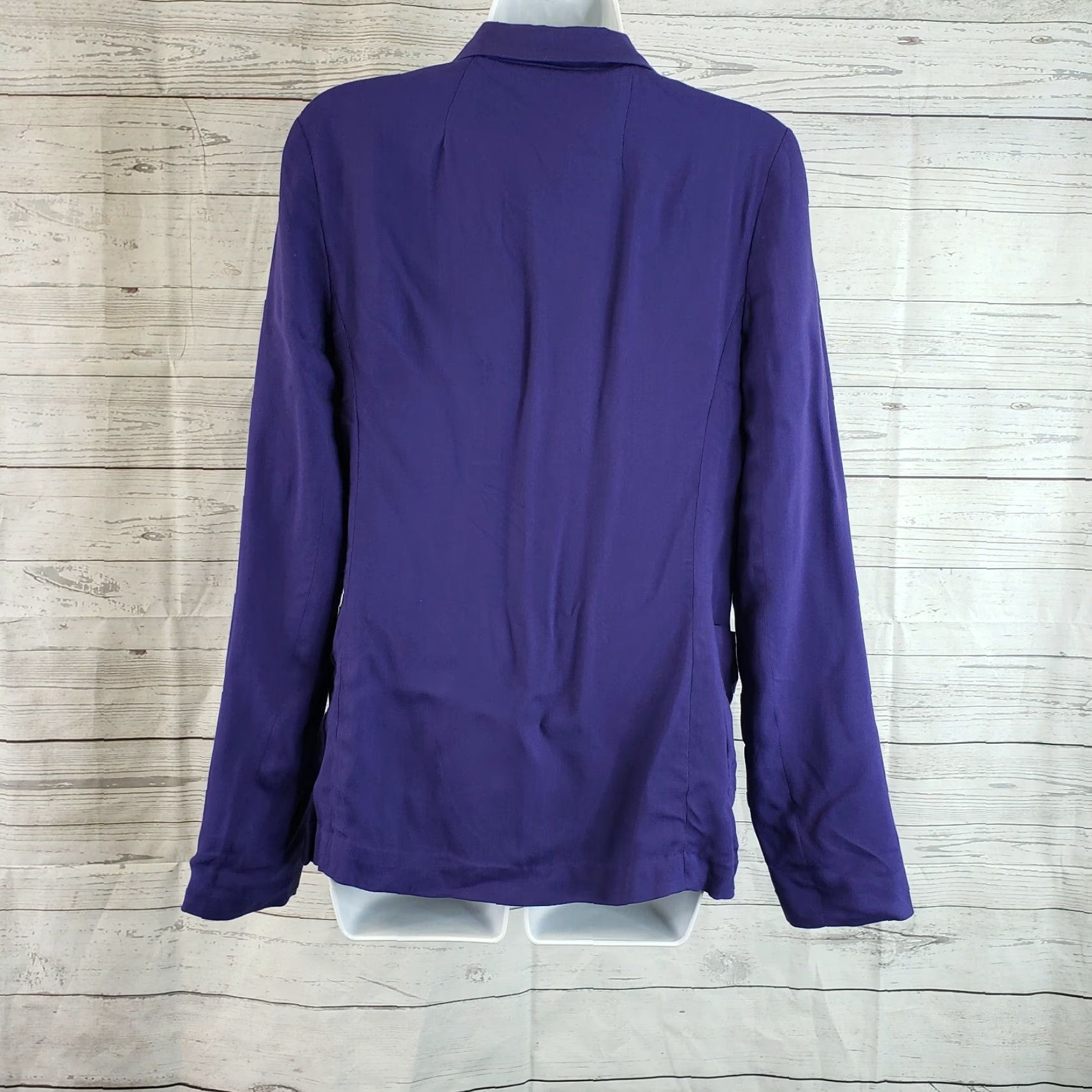 Vintage Talula Womens Blazer Open Front Sz 2 Purple Viscose Lined Suit Coat Shirt Jacket Blazer Womens Size XS / US 0-2 / IT 36-38 - 4 Thumbnail
