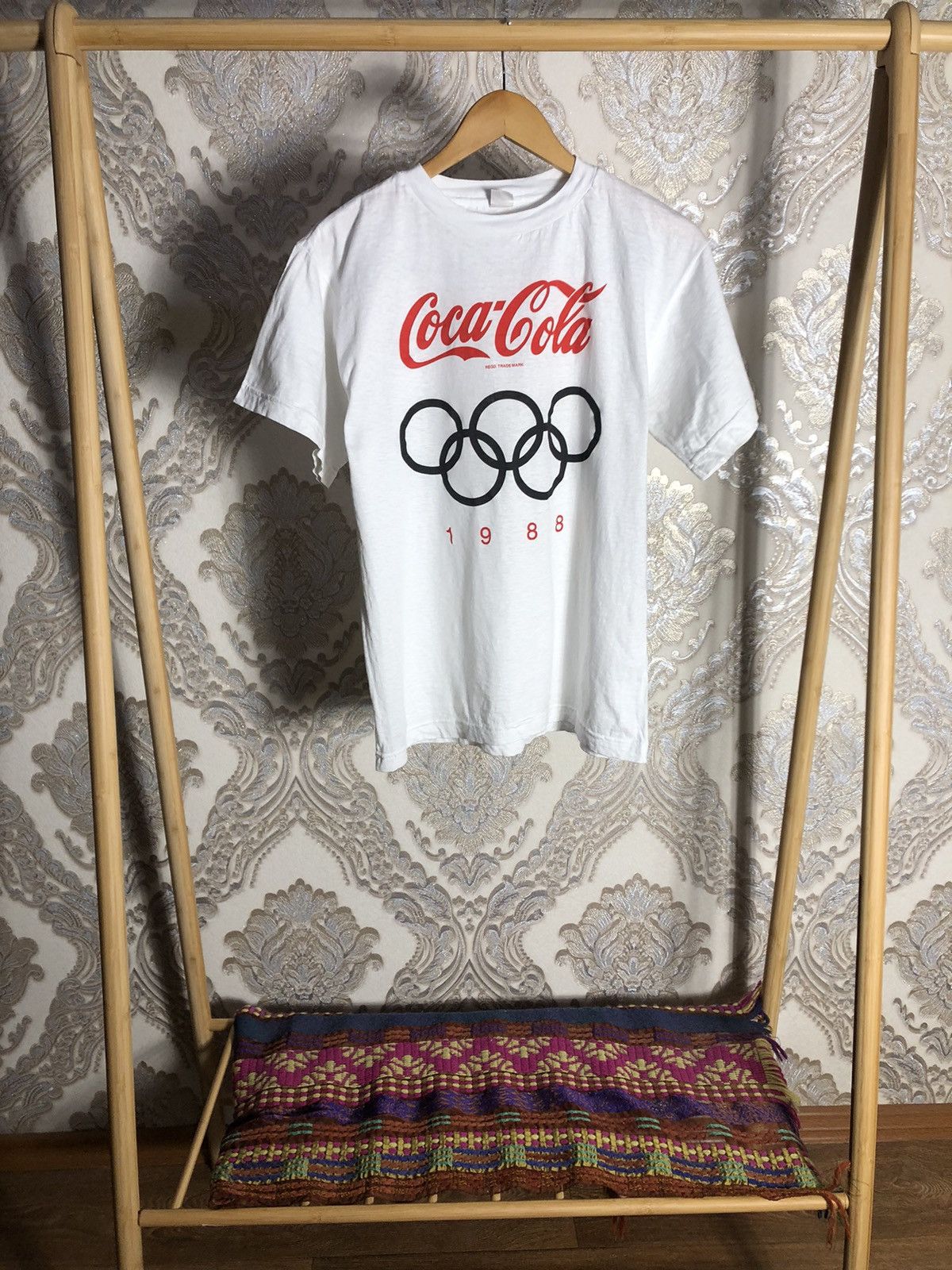 Vintage VERY RARE COCA COLA OLYMPIC GAME 1988 RETRO T-SHIRT Y2K 90s Size US L / EU 52-54 / 3 - 1 Thumbnail