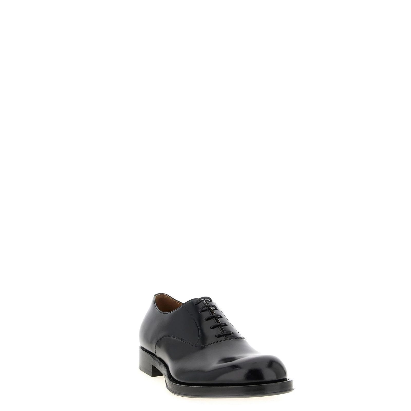 DRIES VAN NOTEN Men's Black Leather Derby Shoes New & Authen