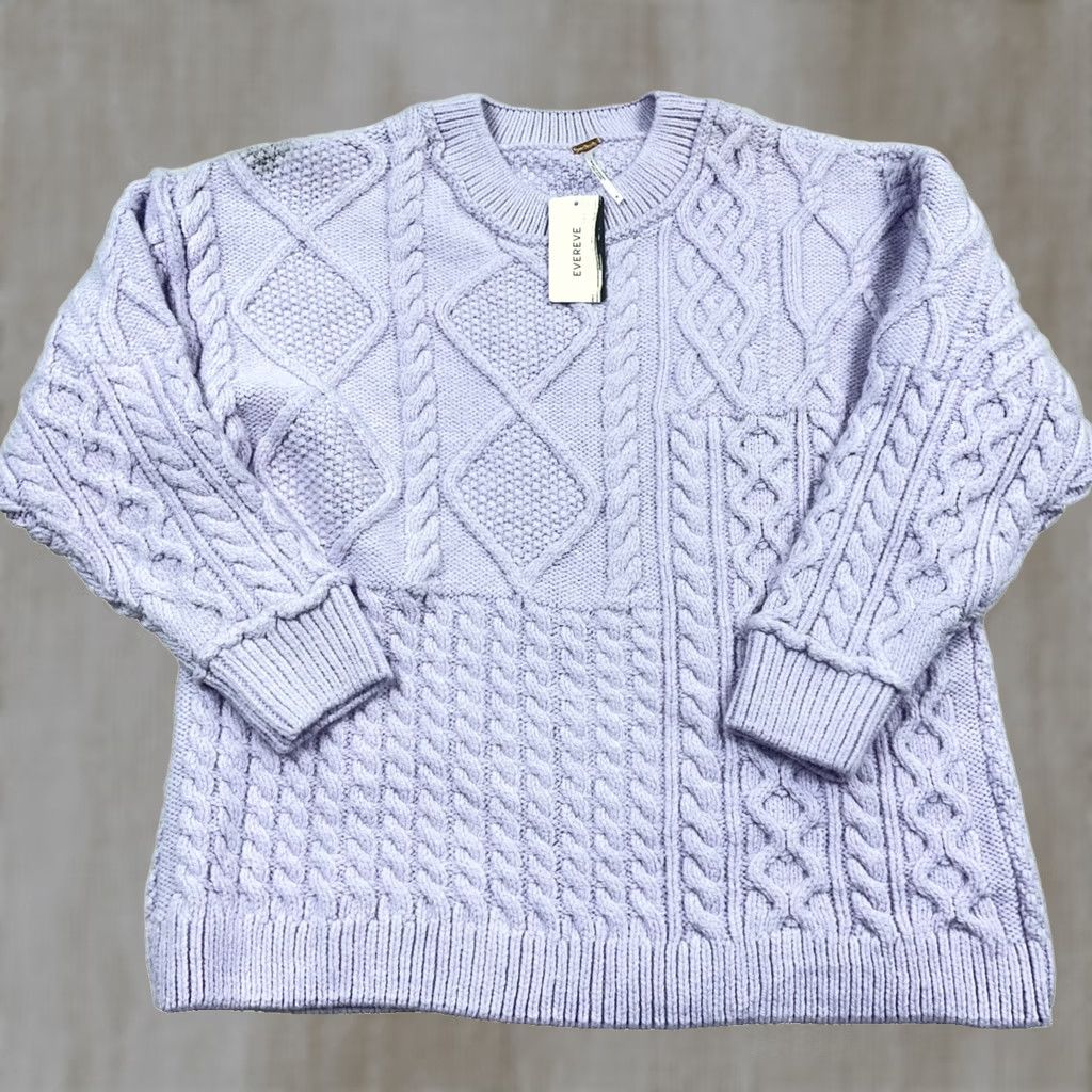 Free People Free People Marlie Sweater Women Medium Purple Lavender Evereve Tunic Cable Knit Size M / US 6-8 / IT 42-44 - 1 Thumbnail