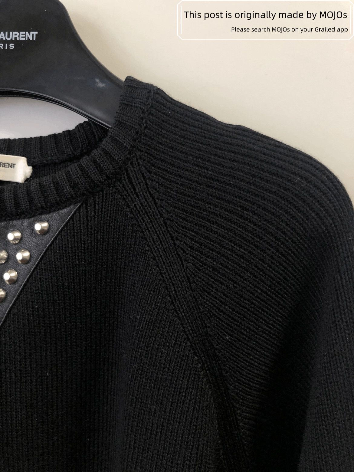 Saint Laurent Paris Saint Laurent Paris Rivet Neck Knitwear Size US XS / EU 42 / 0 - 3 Thumbnail