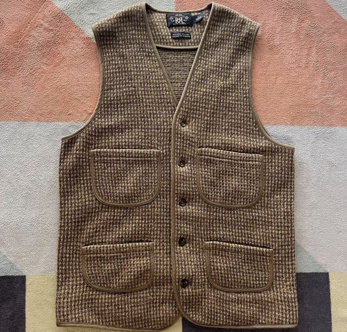 RRL Ralph Lauren RRL Ralph Lauren Double RL Wool Fisherman Vest K22 Size US S / EU 44-46 / 1 - 1 Thumbnail