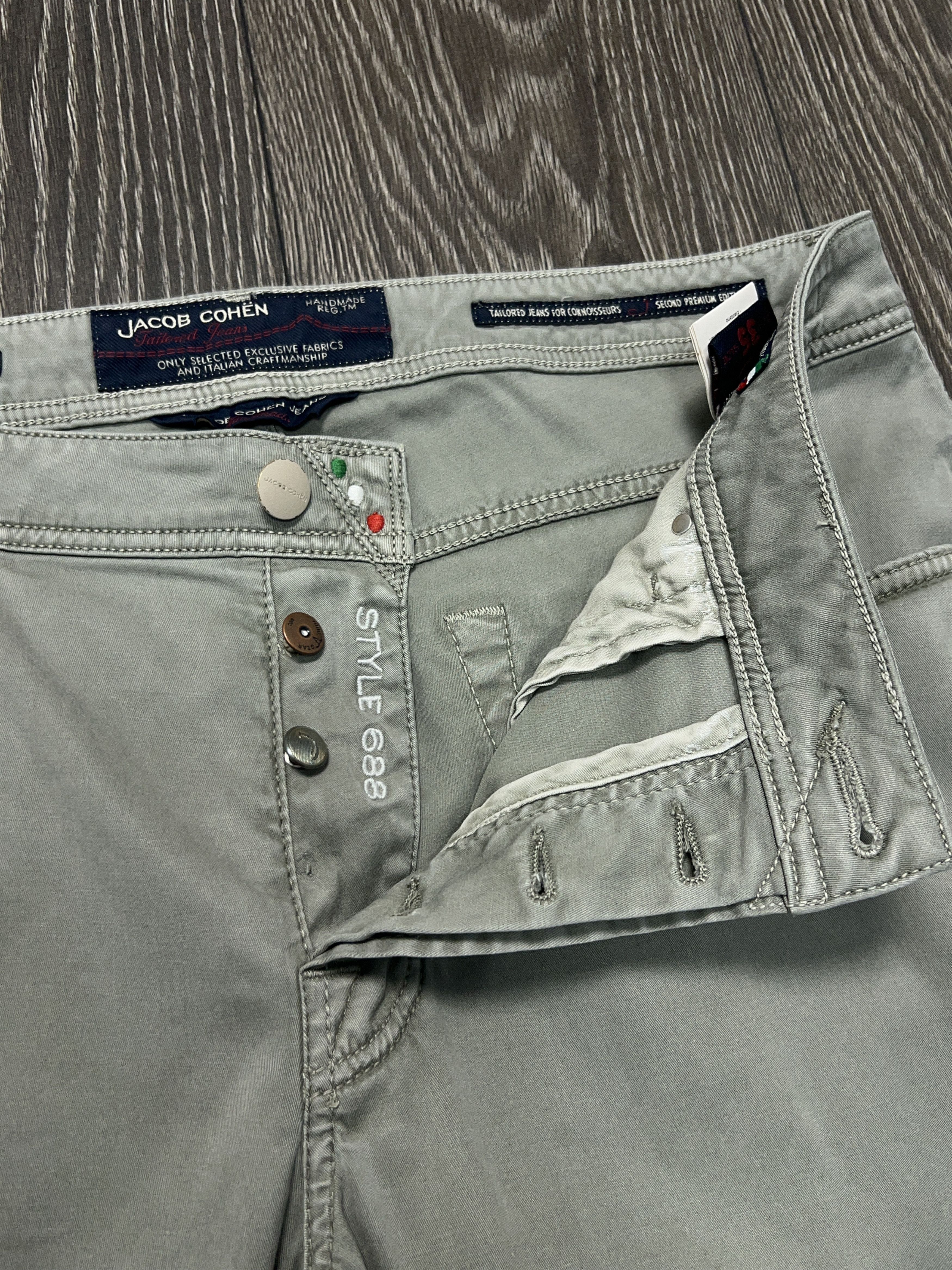 Jacob Cohen Mens J688 COMF Lyocell Cotton Elastane Chino Pants Trousers Size US 35 - 5 Thumbnail