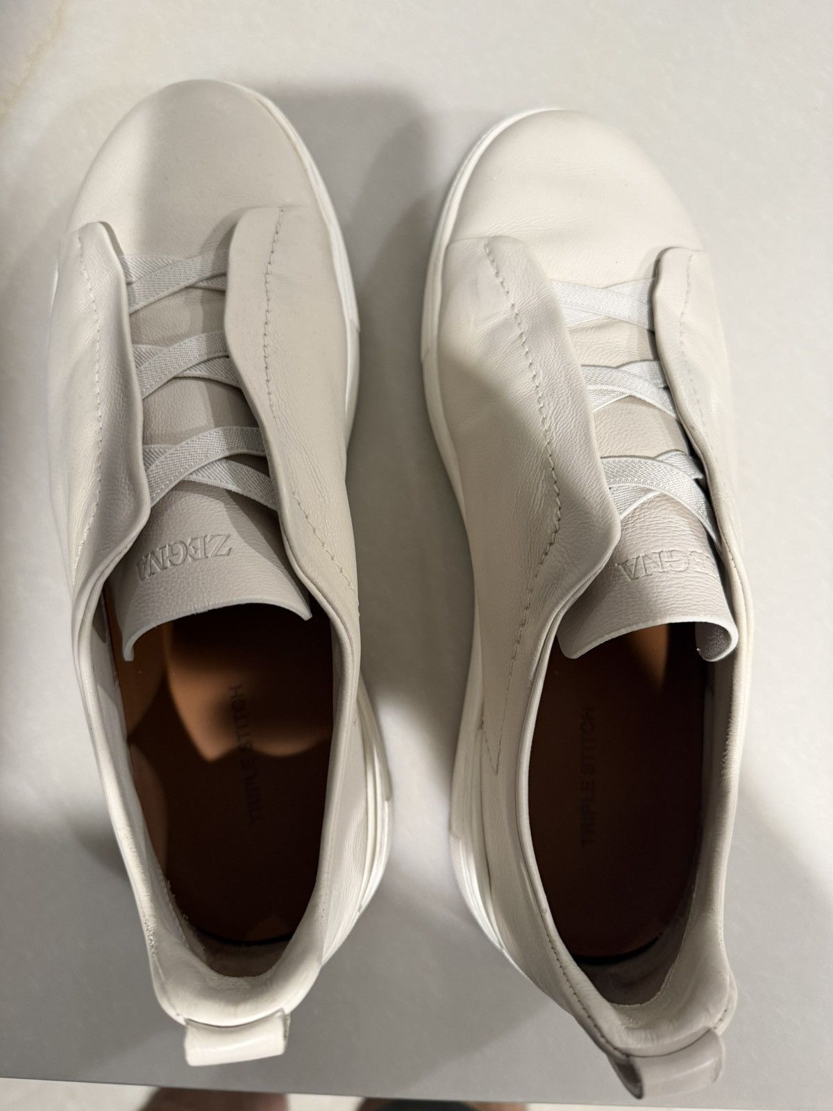 Z Zegna Triple stitch second skin light beige Size US 11 / EU 44 - 4 Thumbnail