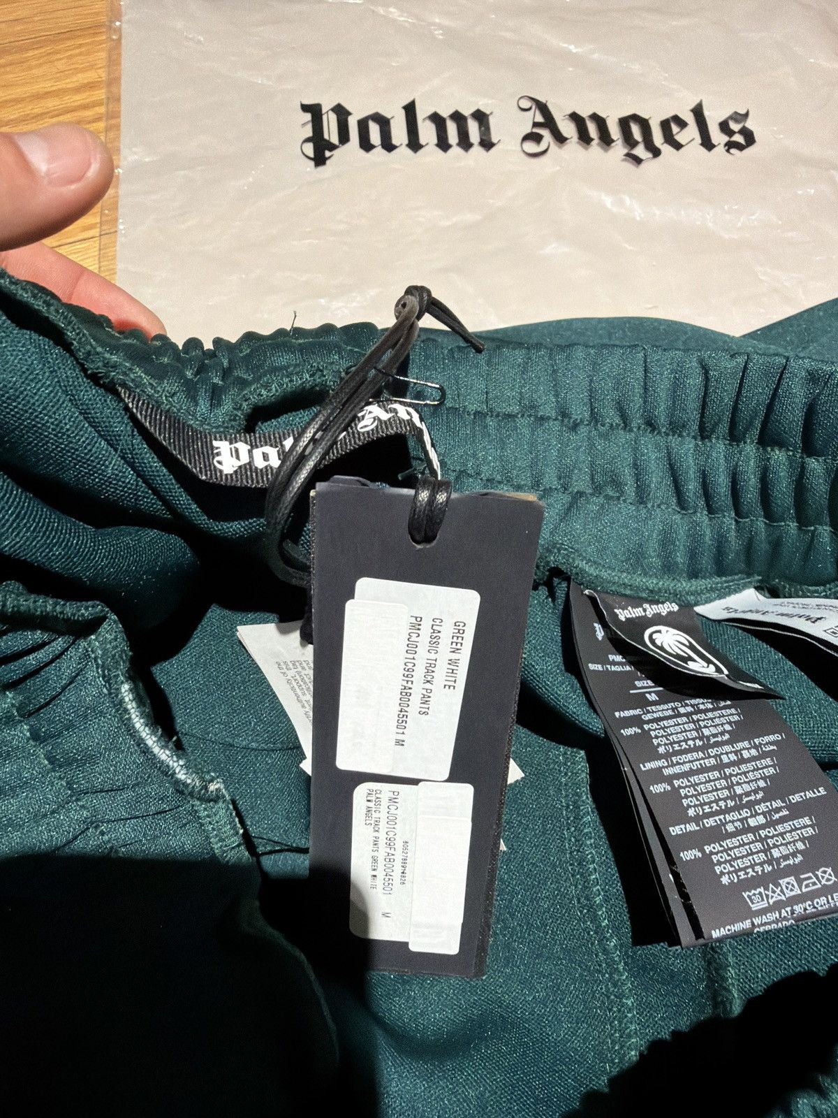 Palm Angels Palm angels green white track pants medium Size US 30 / EU 46 - 4 Thumbnail