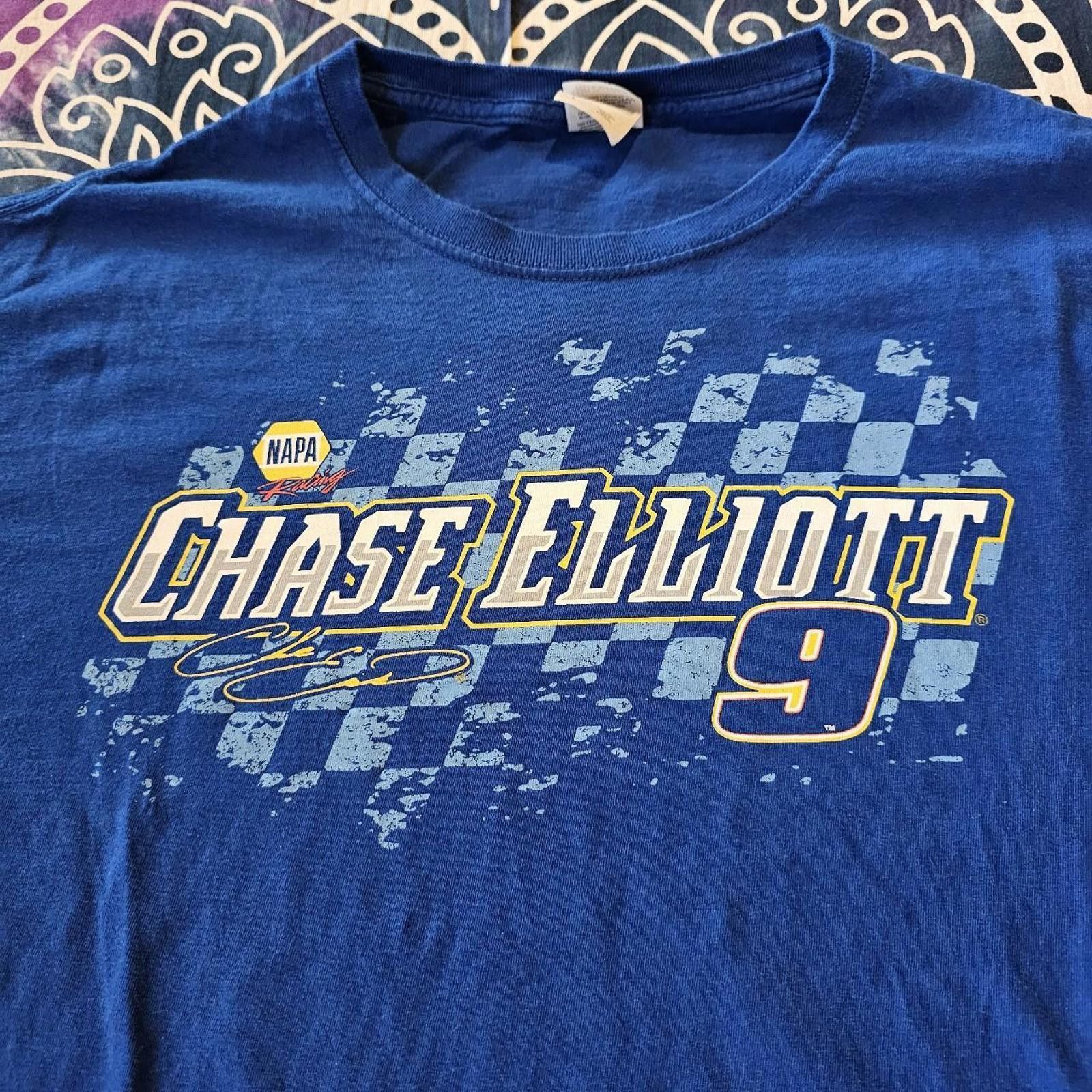 Fruit Of The Loom Chase Elliott #9 Racing Blue T-shirt Size US L / EU 52-54 / 3 - 5 Thumbnail