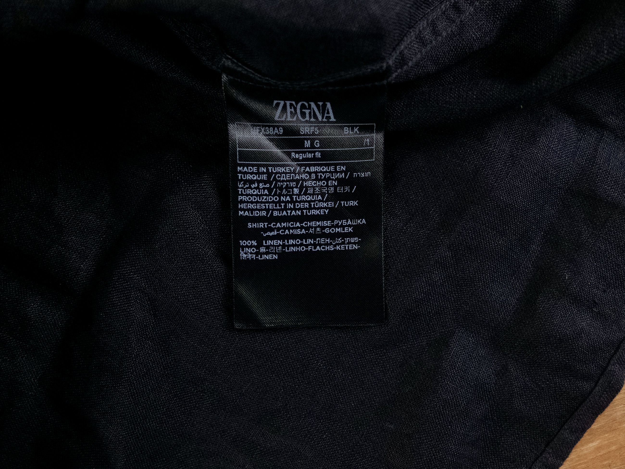 Ermenegildo Zegna ZEGNA 2025 Collection black linen shirt Size Medium Size US M / EU 48-50 / 2 - 8 Thumbnail
