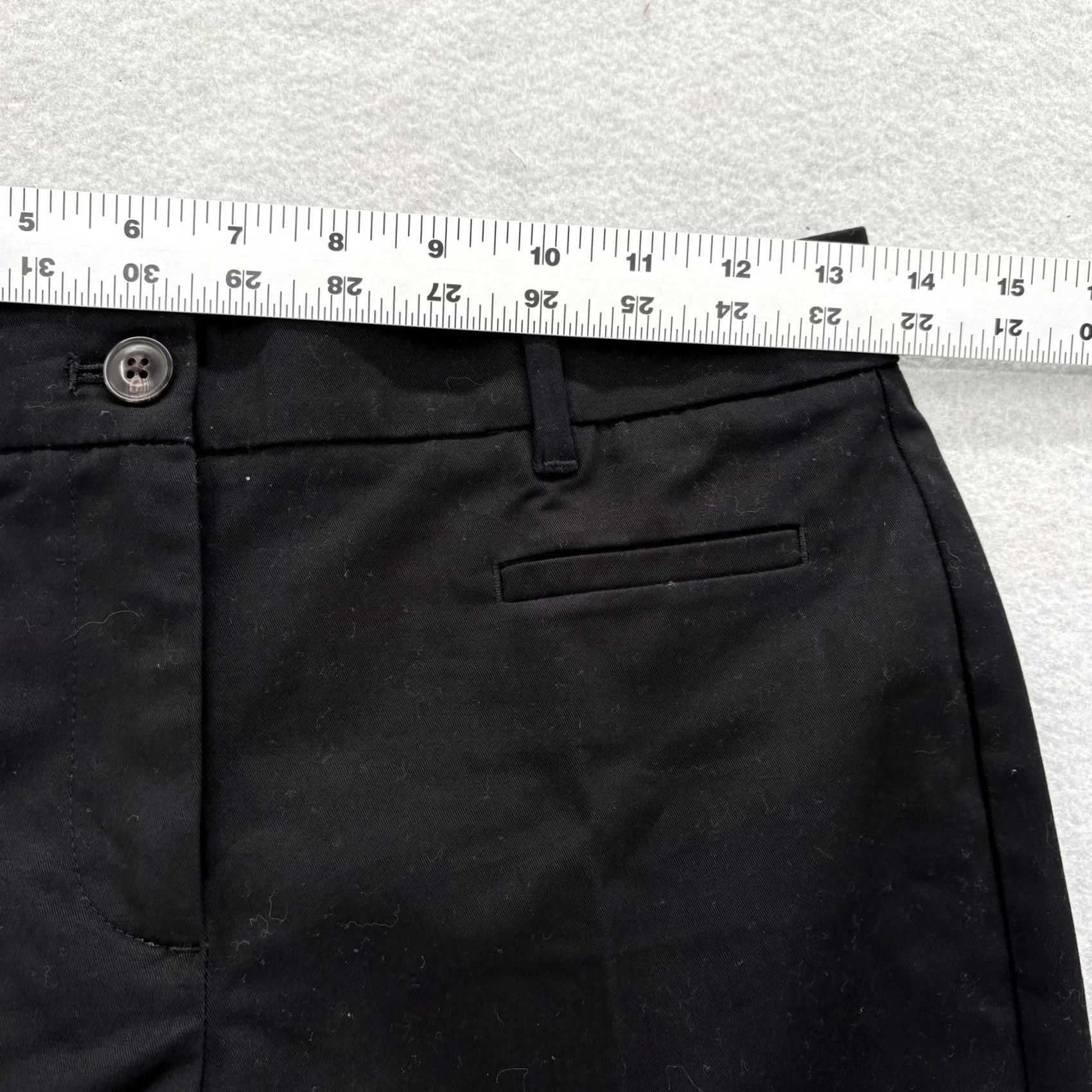 Ann Taylor Ann Taylor Dress Pants Womens 0P Black Straight Leg Twill Stretch Career Work Size 25" / US 0 / IT 36 - 7 Thumbnail