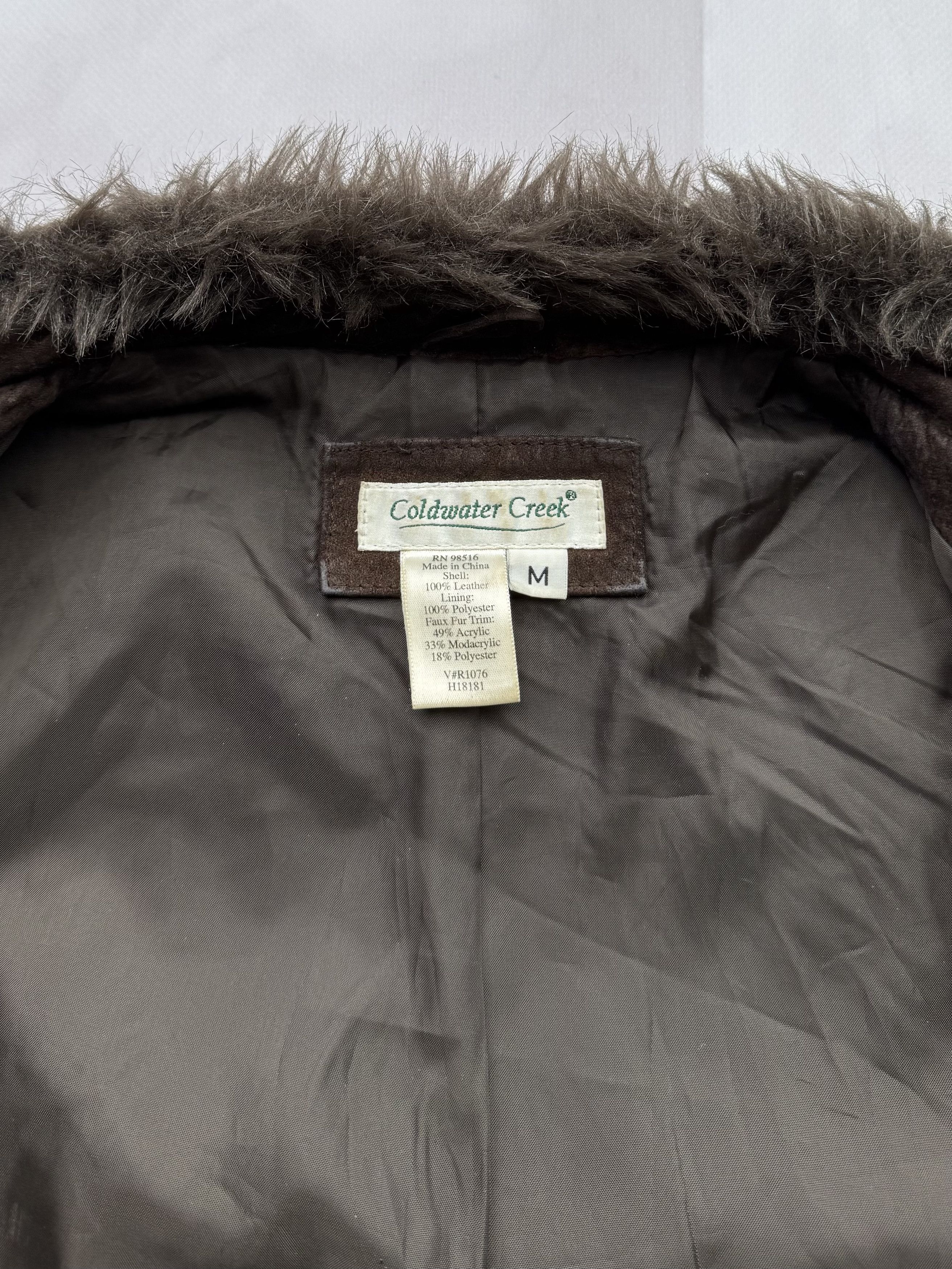 Vintage Vintage Leather Jacket With Faux Fur Details (E4) Size M / US 6-8 / IT 42-44 - 5 Thumbnail