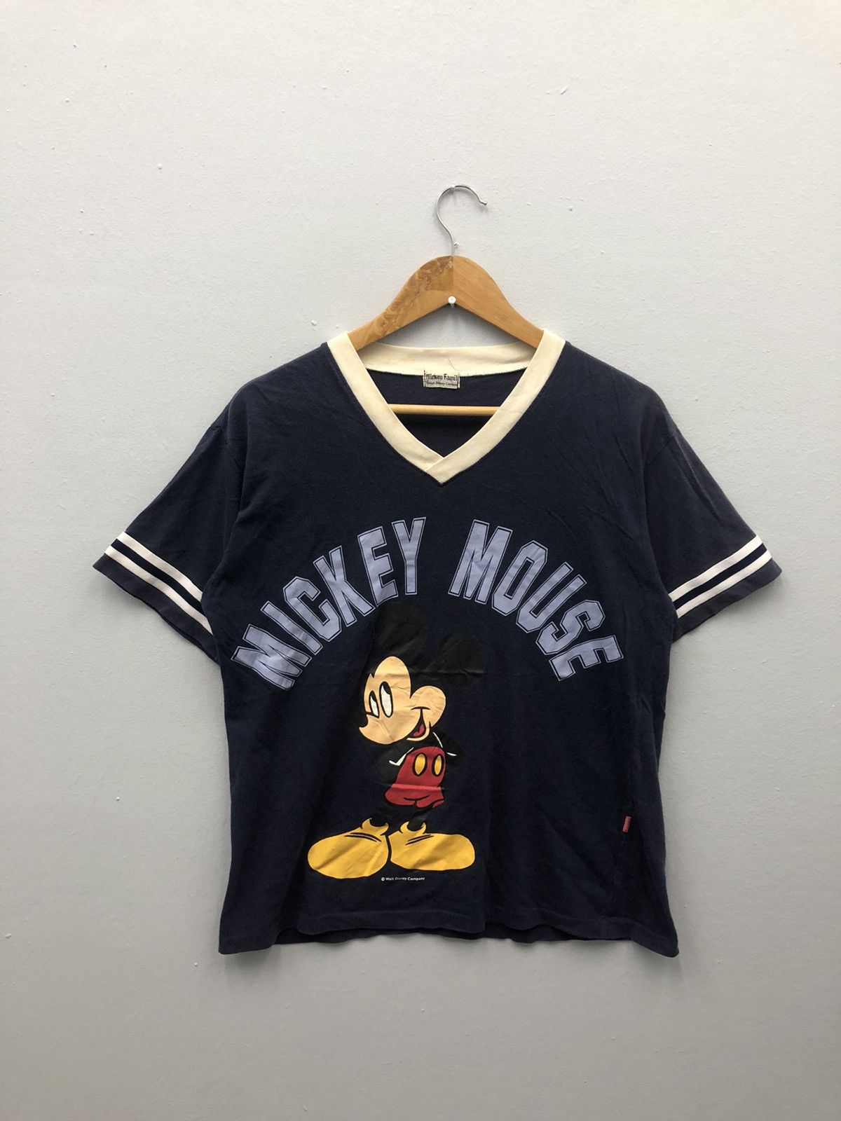 Vintage Mickey Mouse Disneyland V neck Tshirt