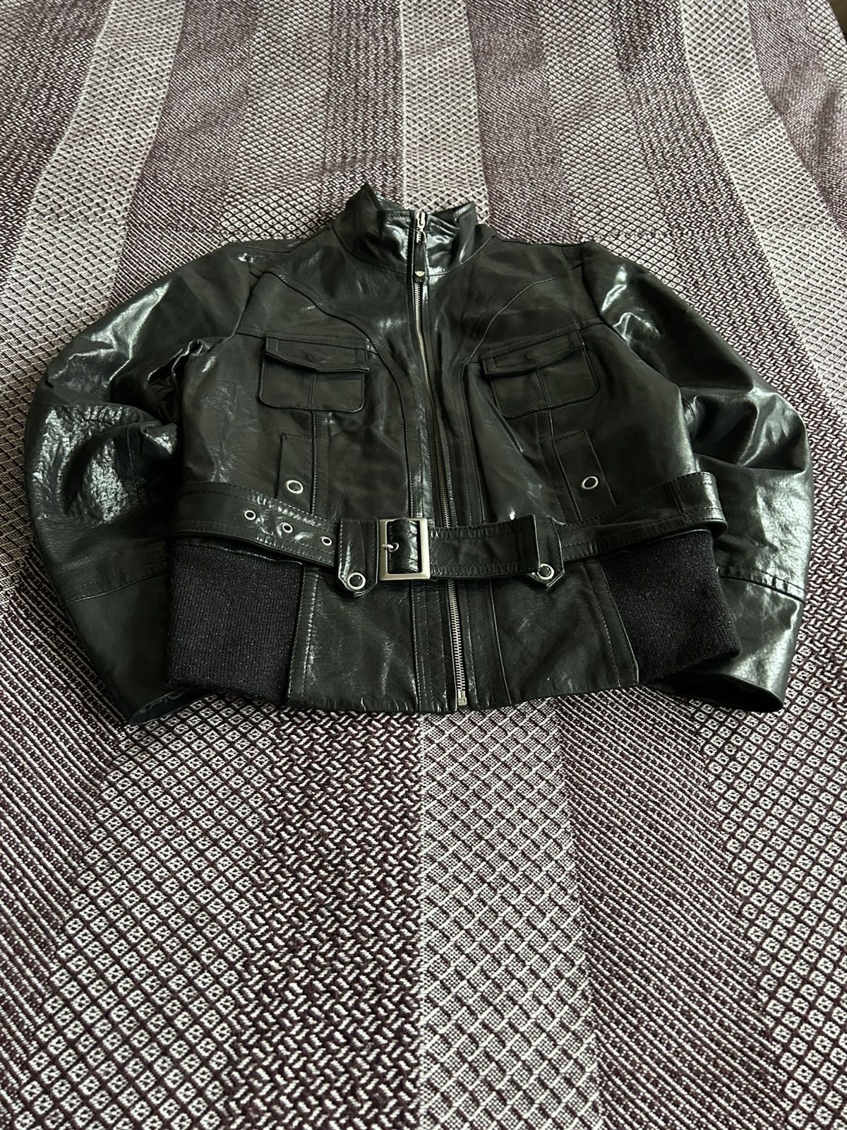 Leather Vintage BIAGGINI Leather Jacket Women Avantgarde Style Sz 38 Size XS / US 0-2 / IT 36-38 - 3 Thumbnail