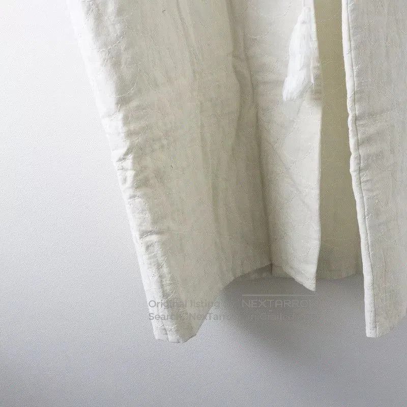 Other TOWAVASE White Linen Long Quilted Coat. Size M / US 6-8 / IT 42-44 - 5 Thumbnail