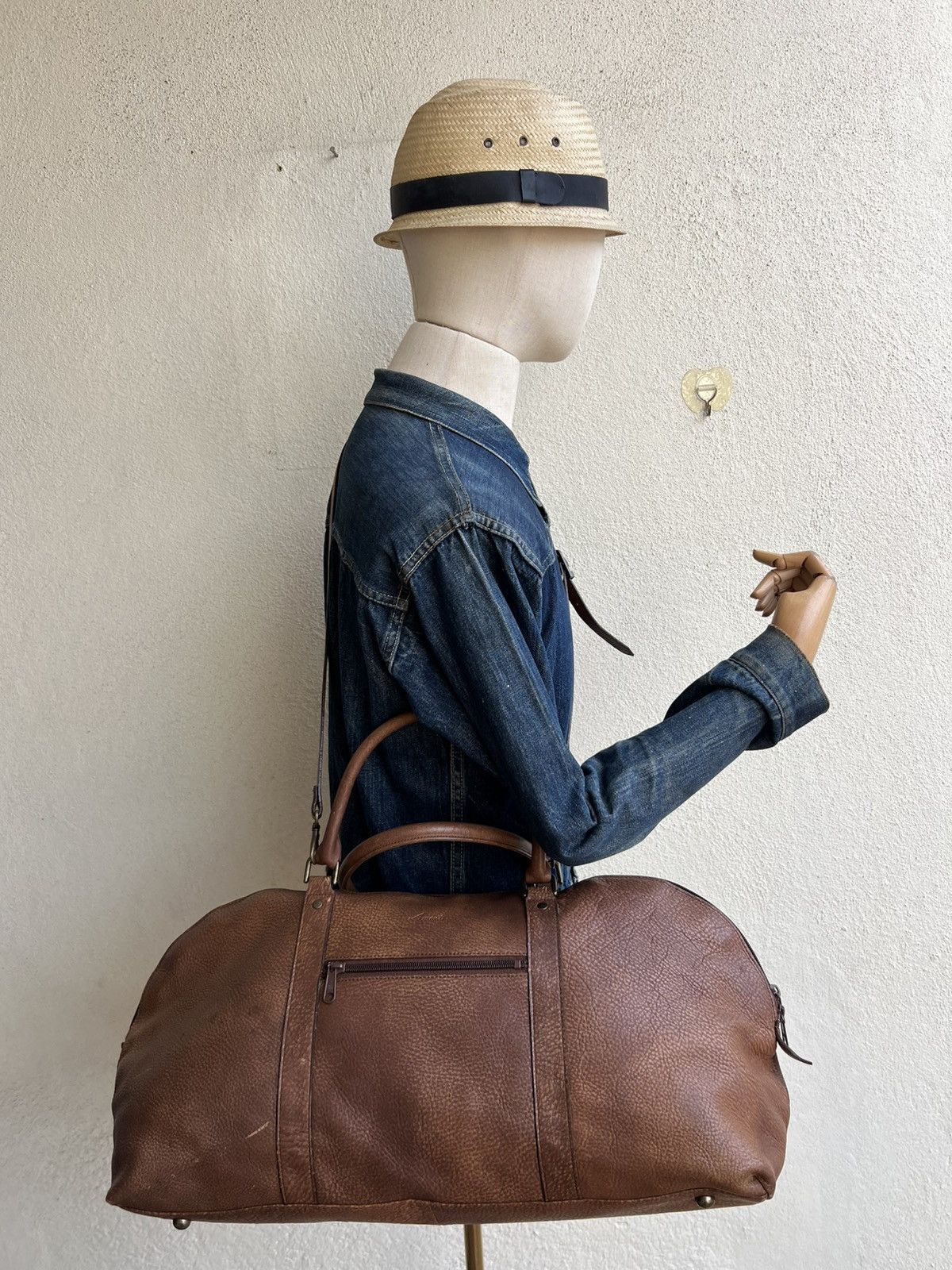 Leather AMONT Japan Patina Leather 2 Way Weekender Bag Size ONE SIZE - 2 Thumbnail