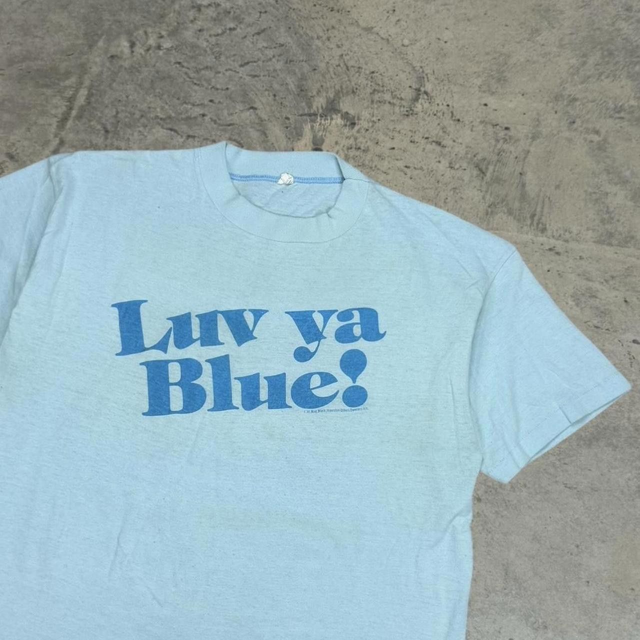 Vintage Vintage 70s “Luv Ya Blue!” Houston Oilers T-Shirt Size US L / EU 52-54 / 3 - 1 Thumbnail