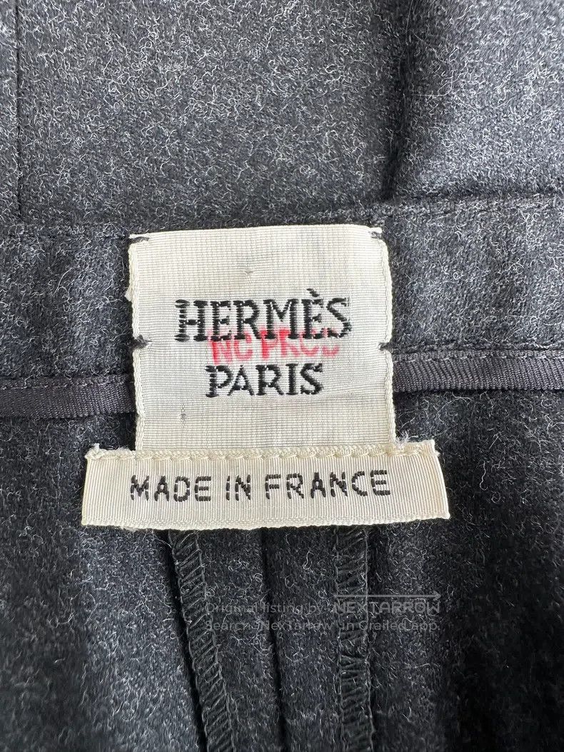 Hermes Hermes Wool Cashmere Blended Colorful Crepe Wide Leg Pants Size 25" / US 0 / IT 36 - 8 Thumbnail