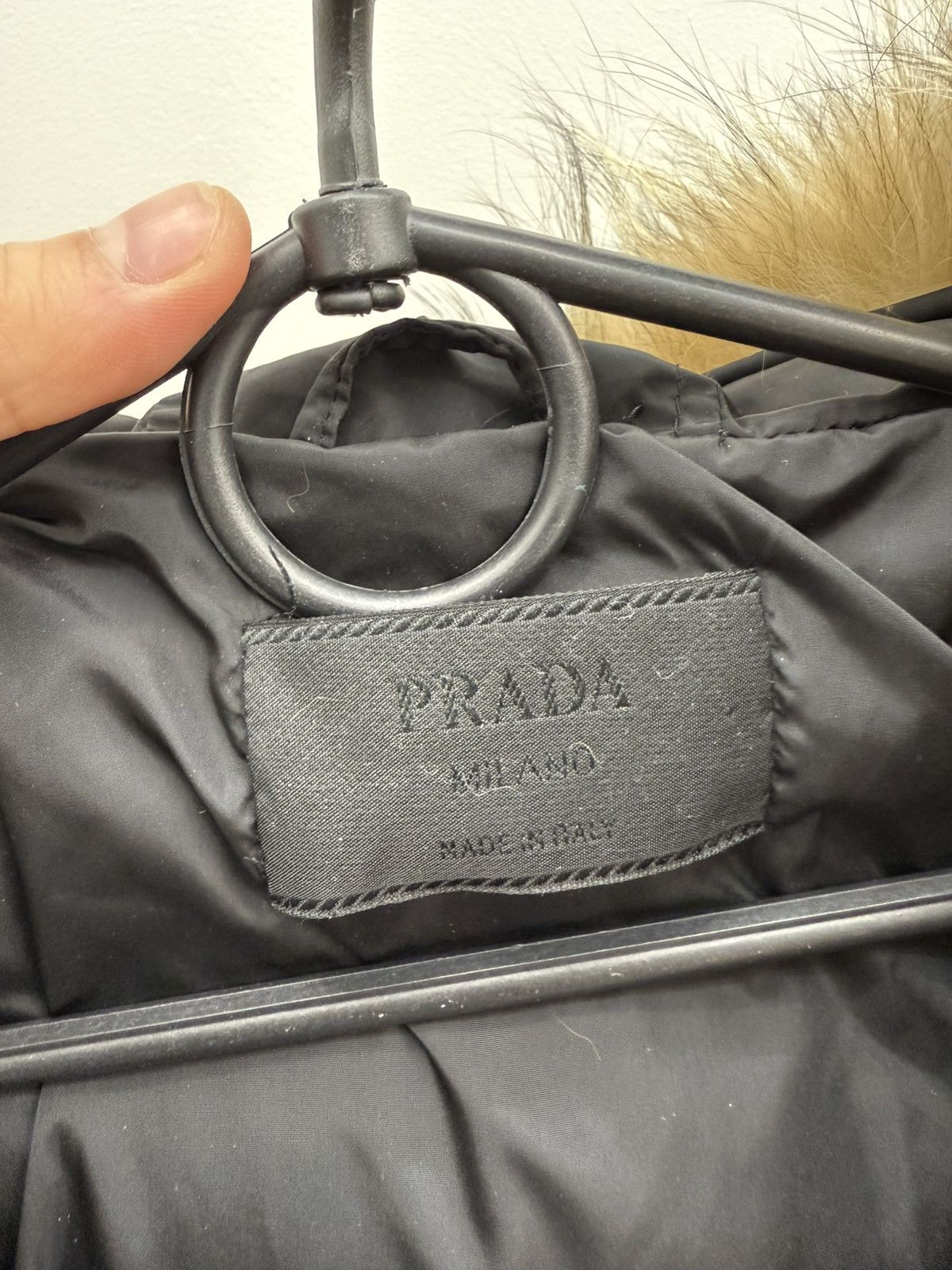 Prada Prada Nylon Fox Fur Trim Down Puffer Coat Jacket Size L / US 10 / IT 46 - 3 Thumbnail