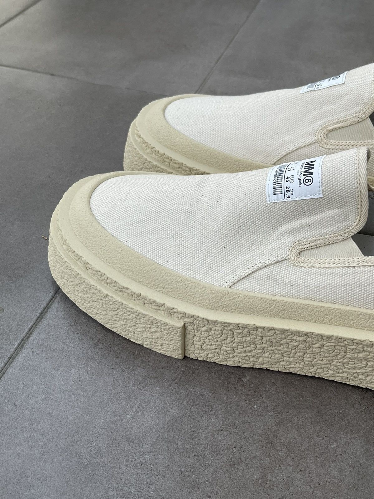 Maison Margiela !DS! SS23 Maison Margiela Logo Beige Slip Ons Size US 12 / EU 45 - 10 Thumbnail