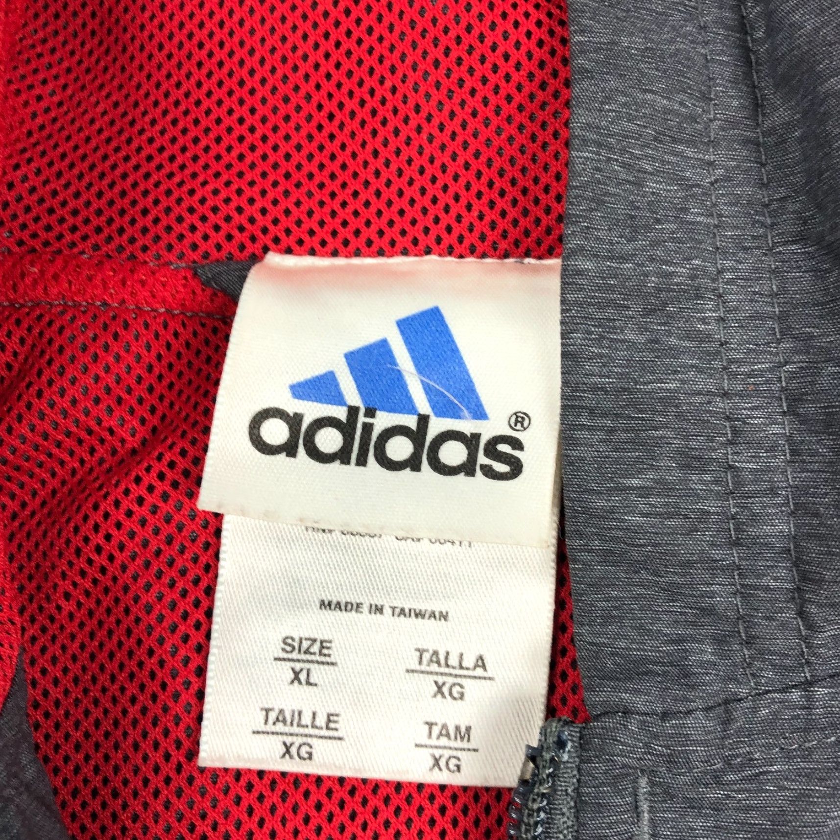 Adidas Adidas Soccer Jacket Mens XL Vintage Windbreaker Gray Red Size US XL / EU 56 / 4 - 5 Thumbnail