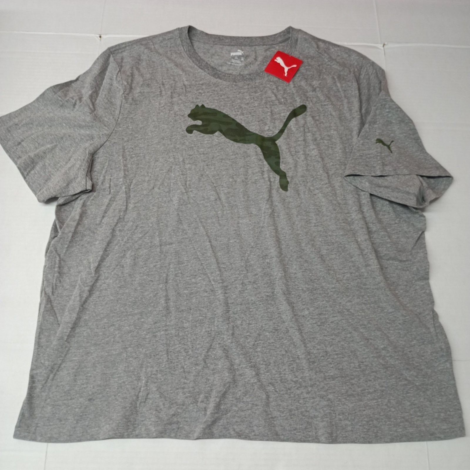 Puma Puma Sports Camo Graphic Tee Logo T-shirt Men's 4XL Gray Size US XXL / EU 58 / 5 - 1 Thumbnail