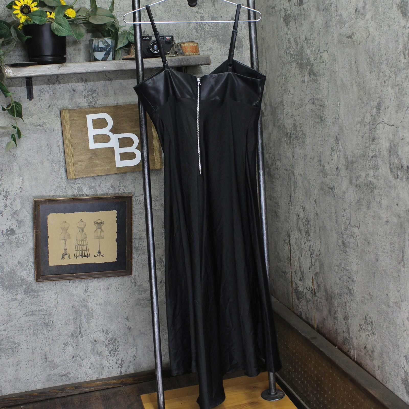 DKNY Nwt Dkny Womens Sleeveless Satin Slipdress P4gbnx19 Black 10 Size L / US 10 / IT 46 - 2 Thumbnail