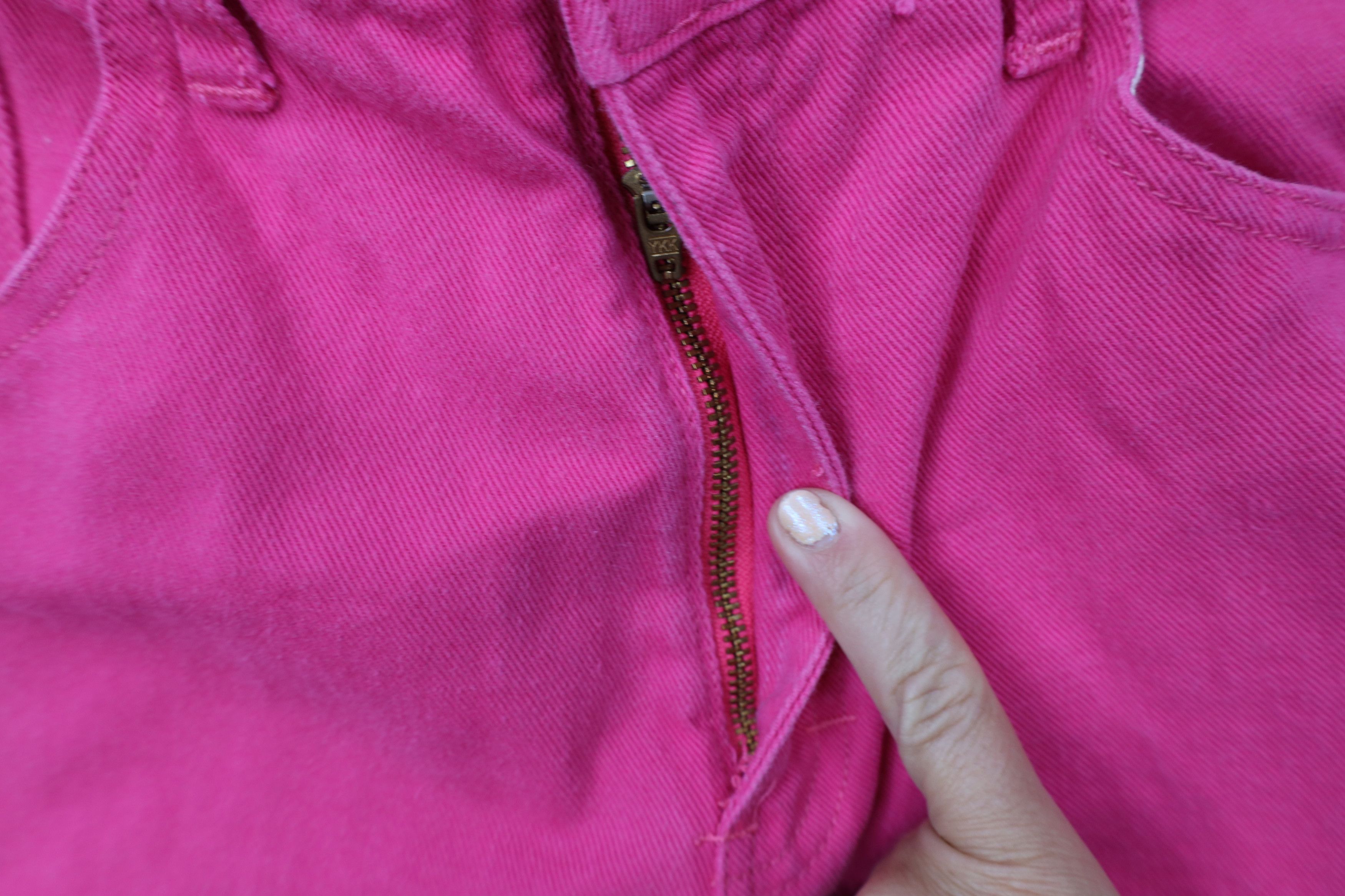 Vintage Vintage 90s Unionbay Surfing Fit Denim Jean Shorts Pink Size 34" / US 12 / IT 48 - 5 Thumbnail