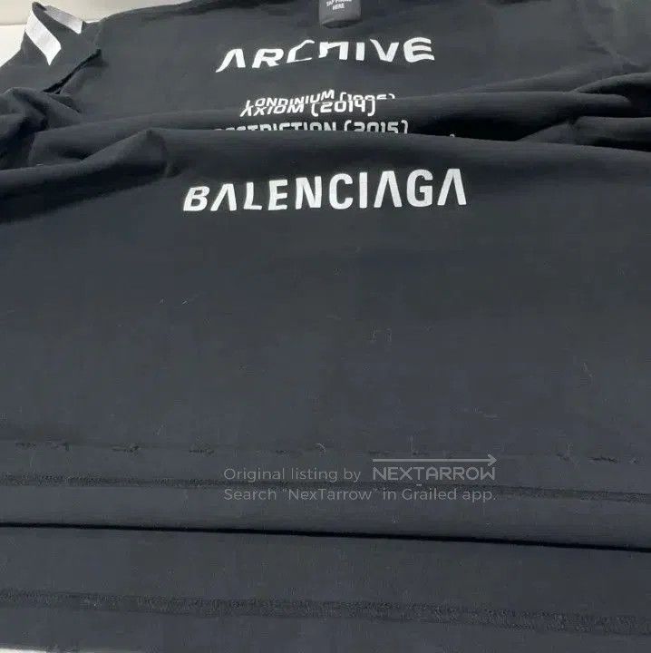 Balenciaga Balenciaga Black Logo Graphic T. Size US M / EU 48-50 / 2 - 6 Thumbnail