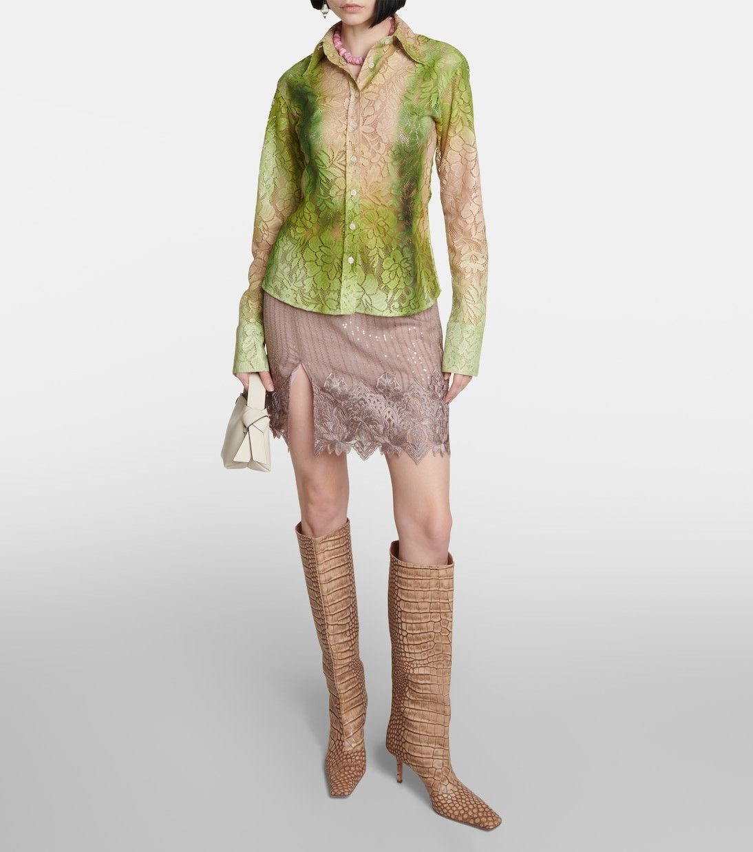 Acne Studios $480 Acne Studios Lace Floral Shirt Size US XS / EU 42 / 0 - 2 Thumbnail