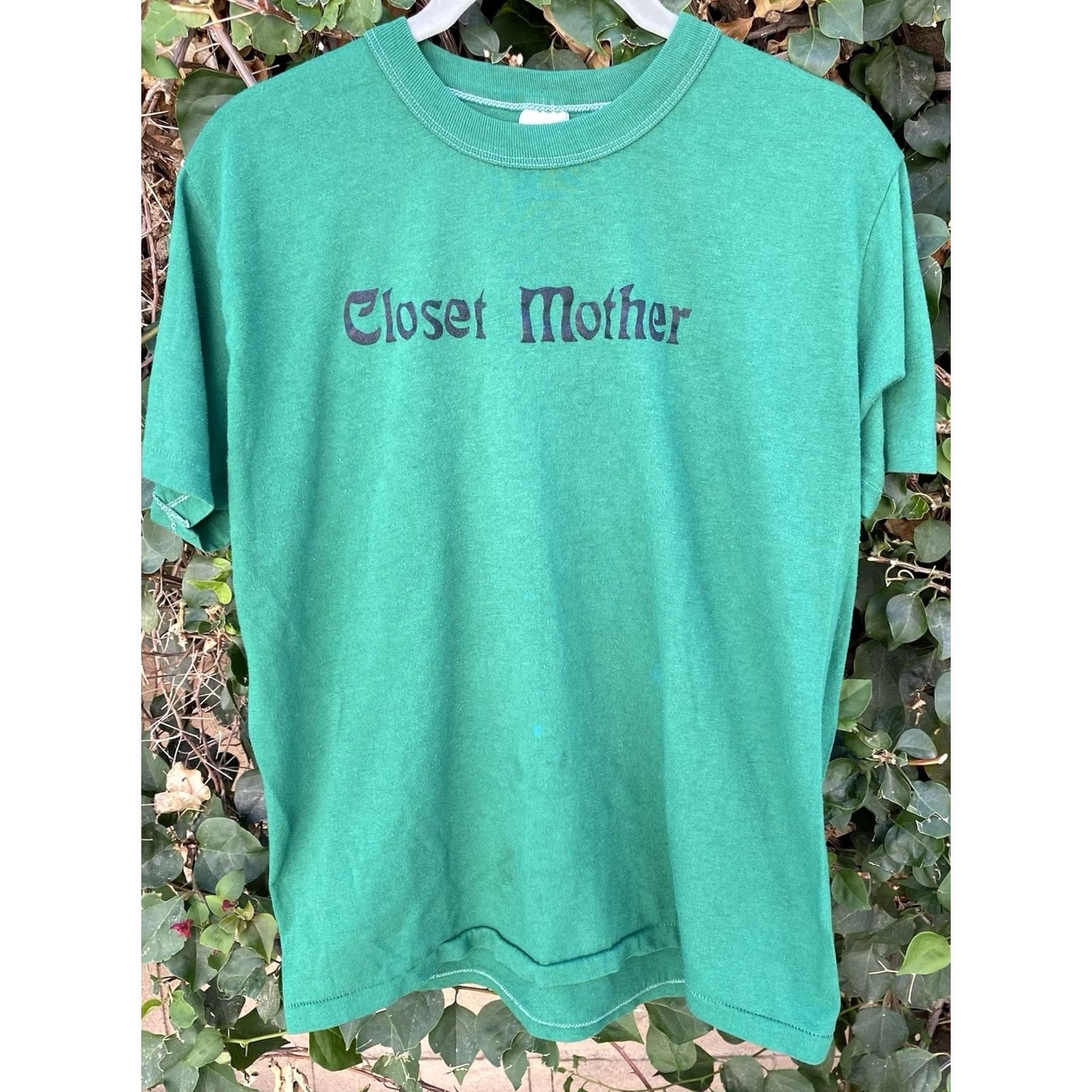 Vintage VINTAGE Sportswear T-Shirt, Single Stitch, 70s 80s, Green, Size L, Mens, Short Sleeve, Iron On Letting Tee Size US L / EU 52-54 / 3 - 2 Thumbnail
