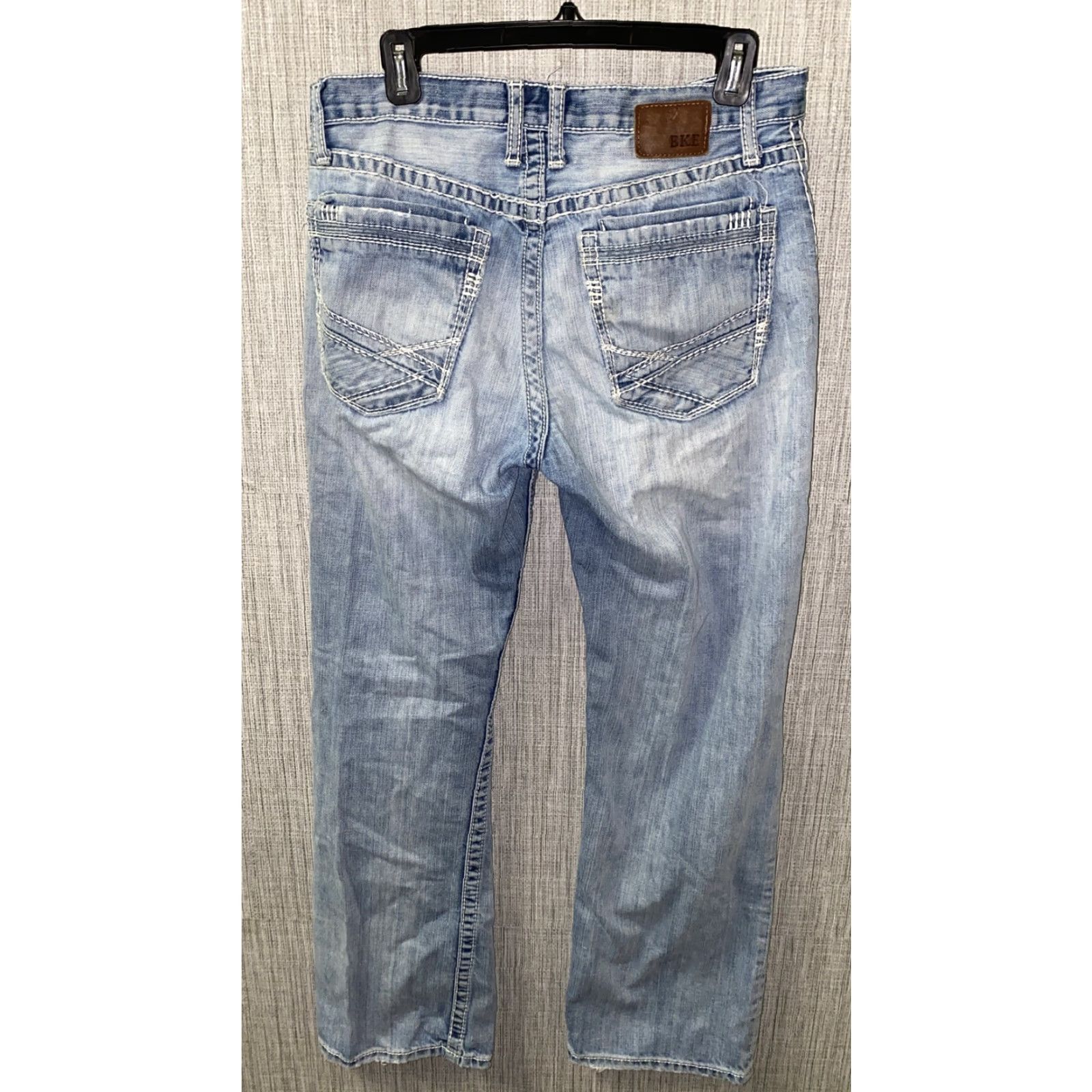 BKE BKE Tyler Mens Jeans - Denim Straight Fit, Blue, 32R x 31 Inseam, Regular, Cotton, Buckle Brand Size US 32 / EU 48 - 4 Thumbnail