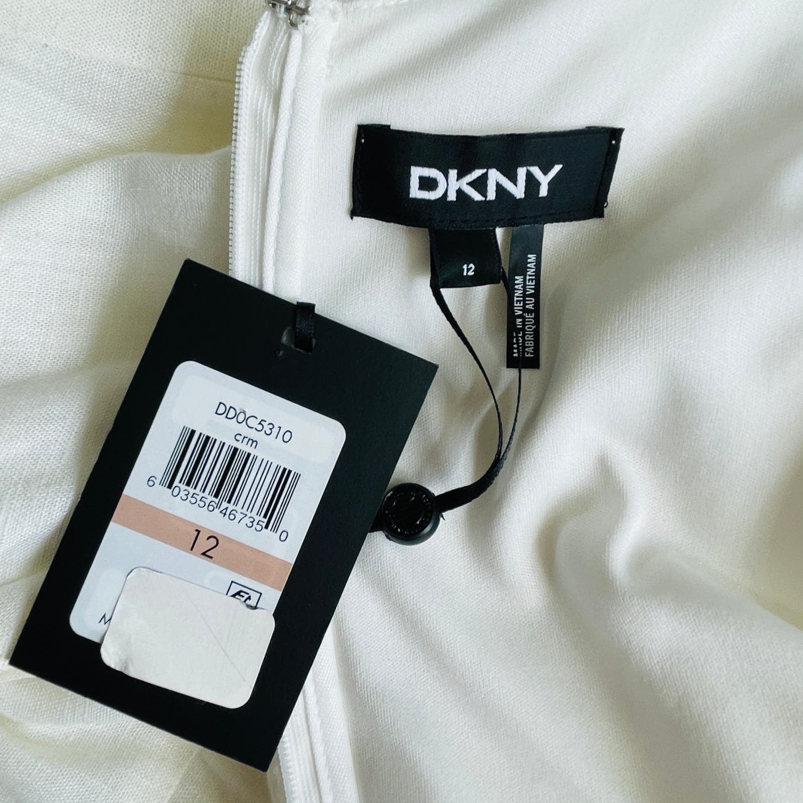 DKNY DKNY Linen Blend Faux Wrap Midi Dress with Tie Belt Size 12 Size XL / US 12-14 / IT 48-50 - 4 Thumbnail