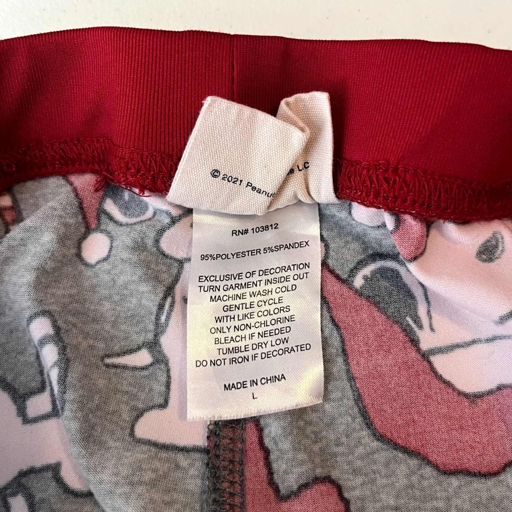 Vintage Munki Munki Peanuts Pajama Pants Men's L Gray Snoopy Christmas 2 Piece 100% Polyester Size US 33 - 8 Thumbnail