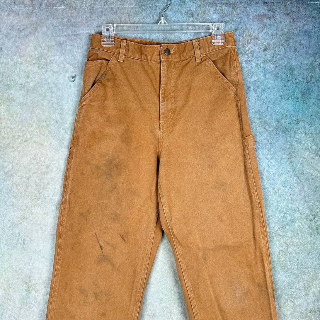 Carhartt × Vintage Vintage 90s Carhartt Carpenter Pants Tan Sz 16 Work Wear Size 32" / US 10 / IT 46 - 4 Thumbnail