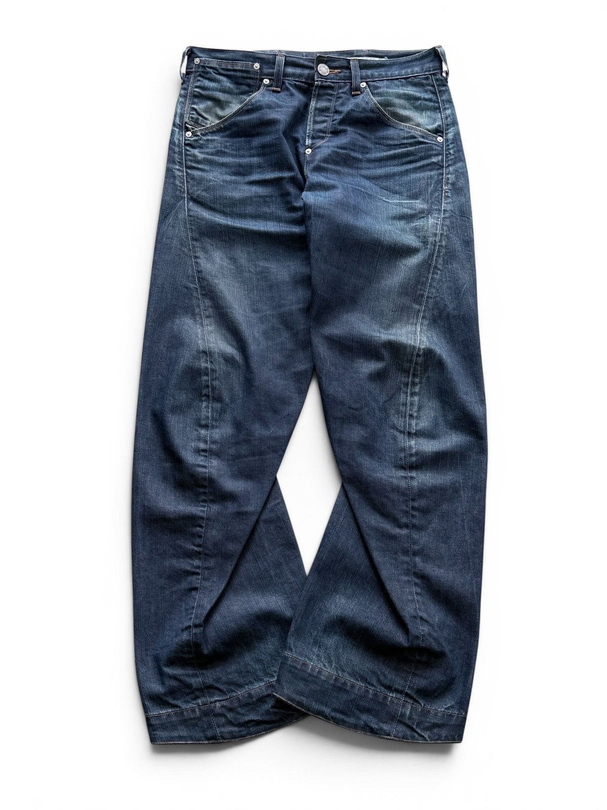 Levi's Vintage Levis Engineered Buckle Back Twisted Washed Jeans Size US 30 / EU 46 - 3 Thumbnail