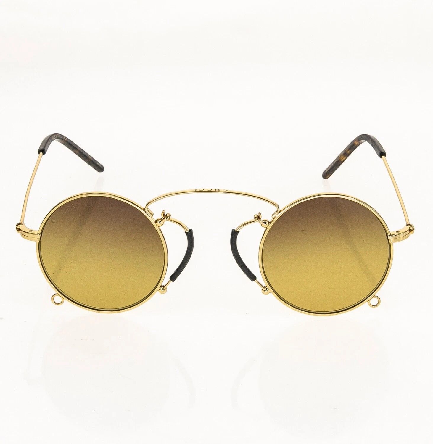 Gucci GUCCI GG0991S ARIA Pinke-nez 0991 Gold Brown 003 Sunglasses Size ONE SIZE - 6 Thumbnail