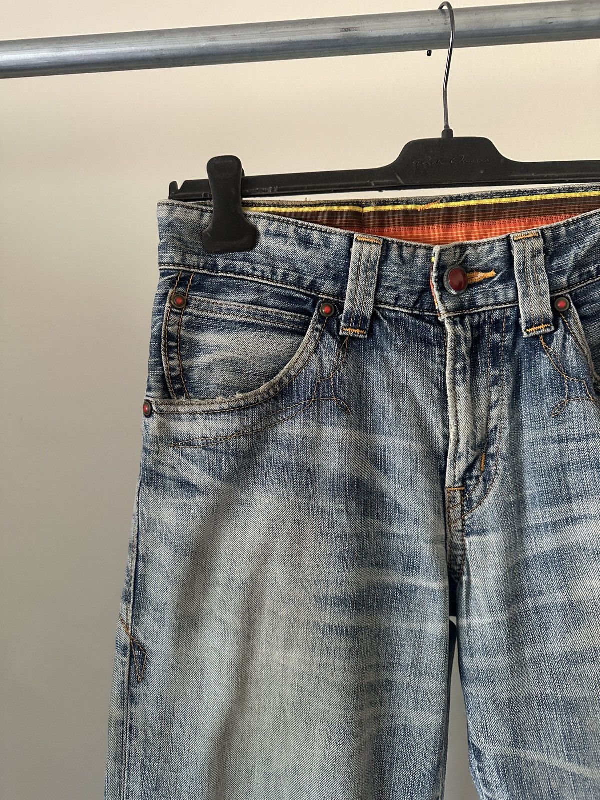 Edwin 2000s Vintage Edwin 503 Blue Trip Blue Faded Jeans Size US 30 / EU 46 - 3 Thumbnail