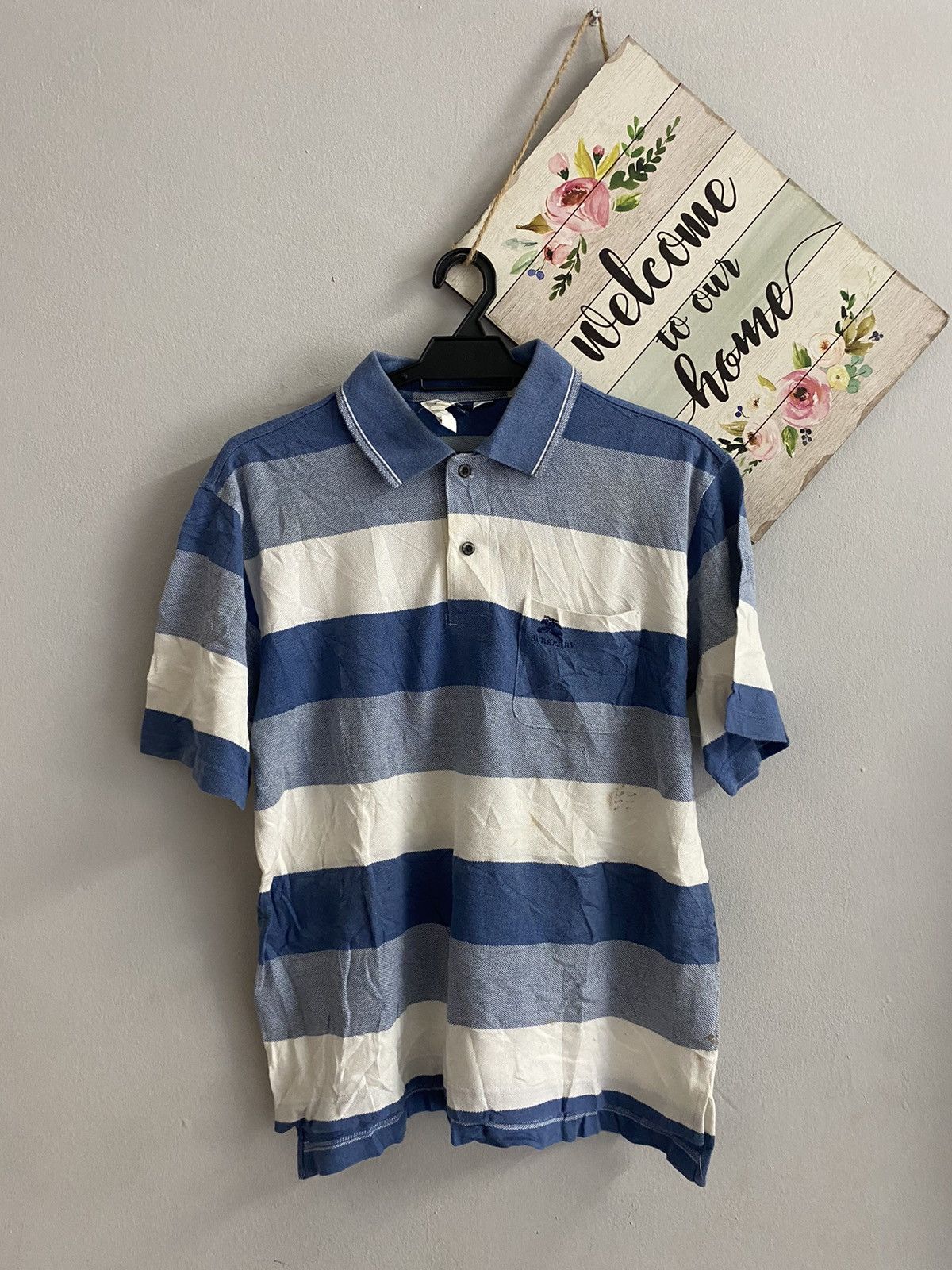 Burberry × Japanese Brand Burberry Golf Deadstock Colar tee🚄 Size US M / EU 48-50 / 2 - 2 Thumbnail
