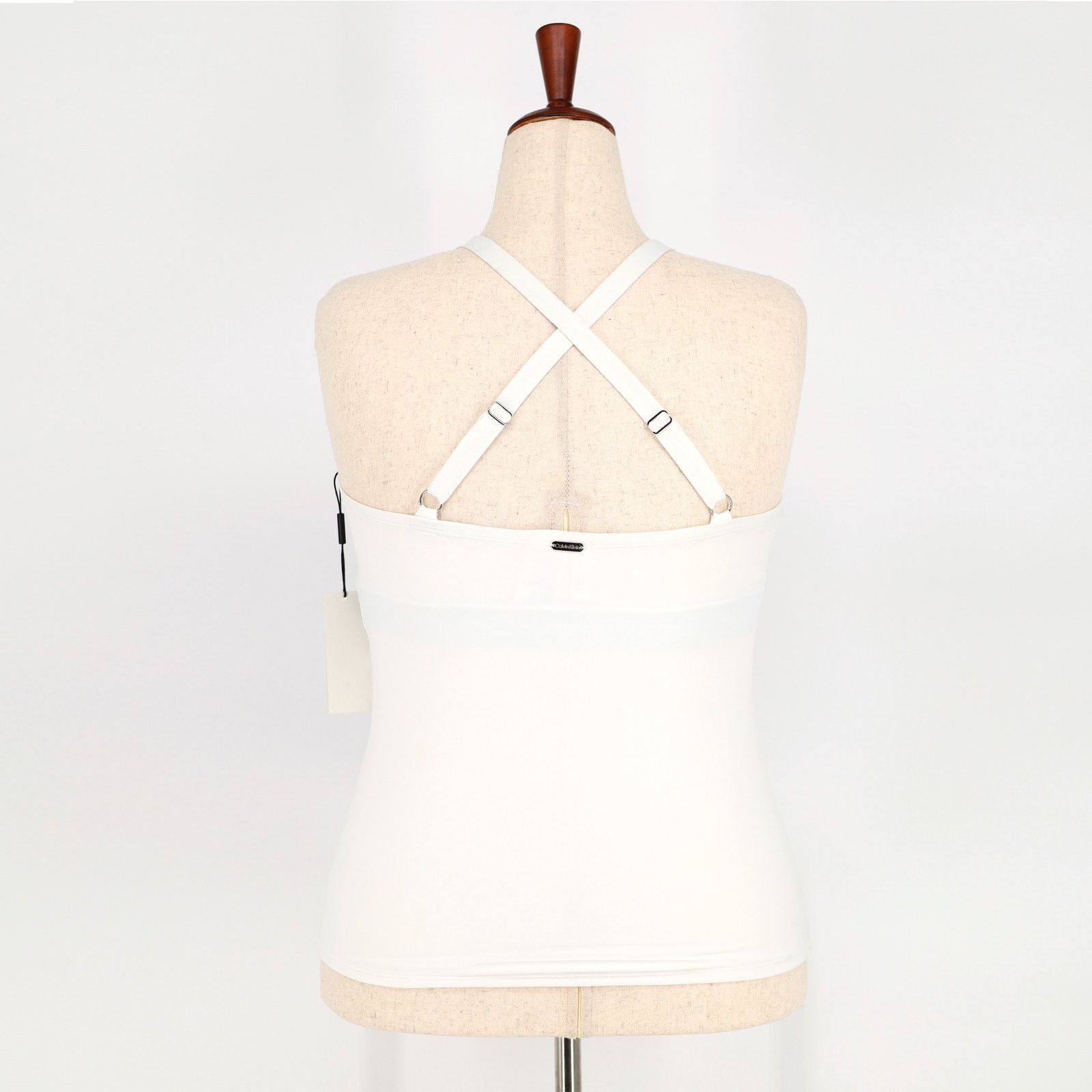 Calvin Klein Calvin Klein Women White Cross-Back Swim Tankini Top Size XL Size ONE SIZE - 5 Thumbnail